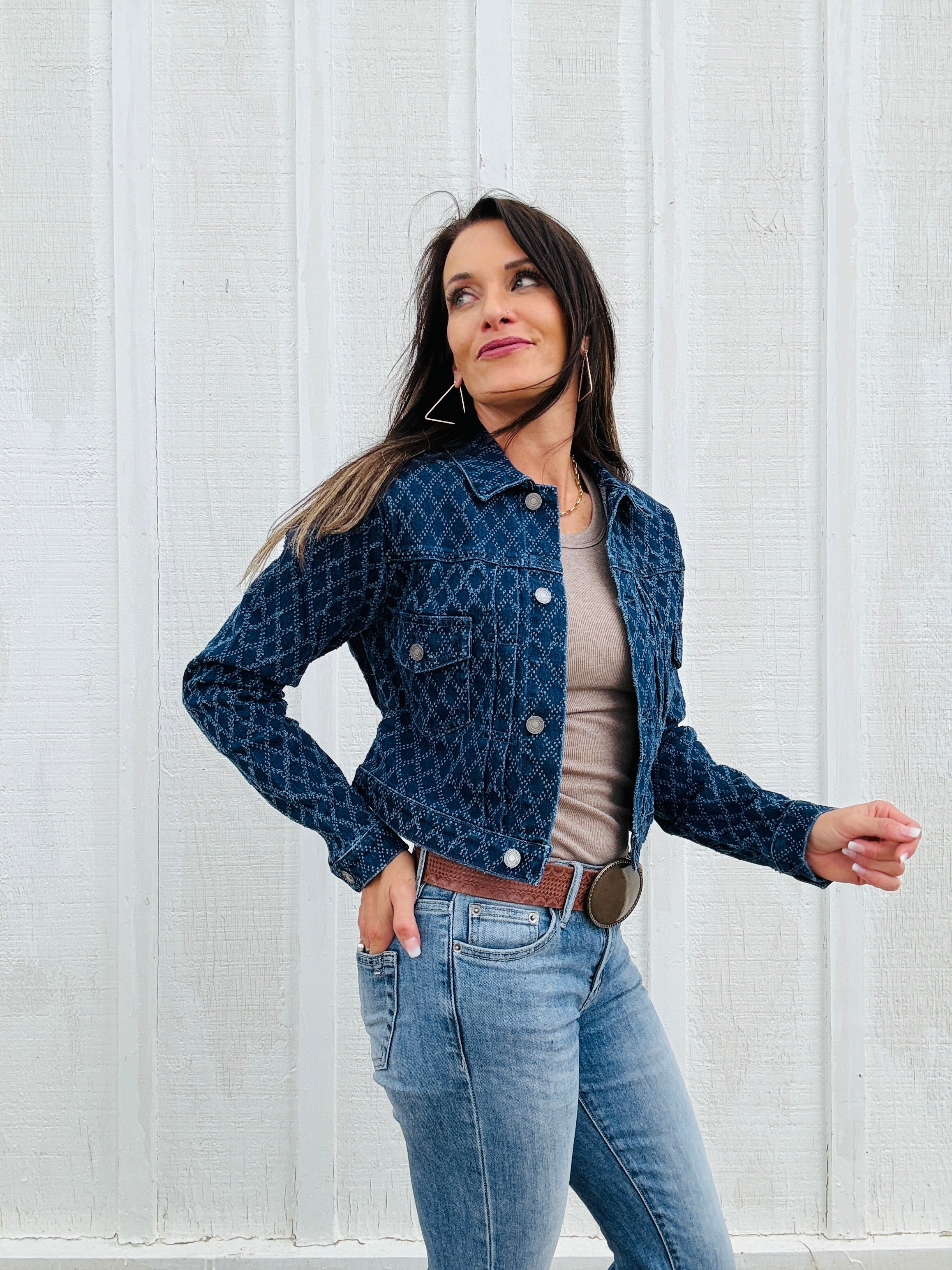 ELAN Jacquard Denim Jacket