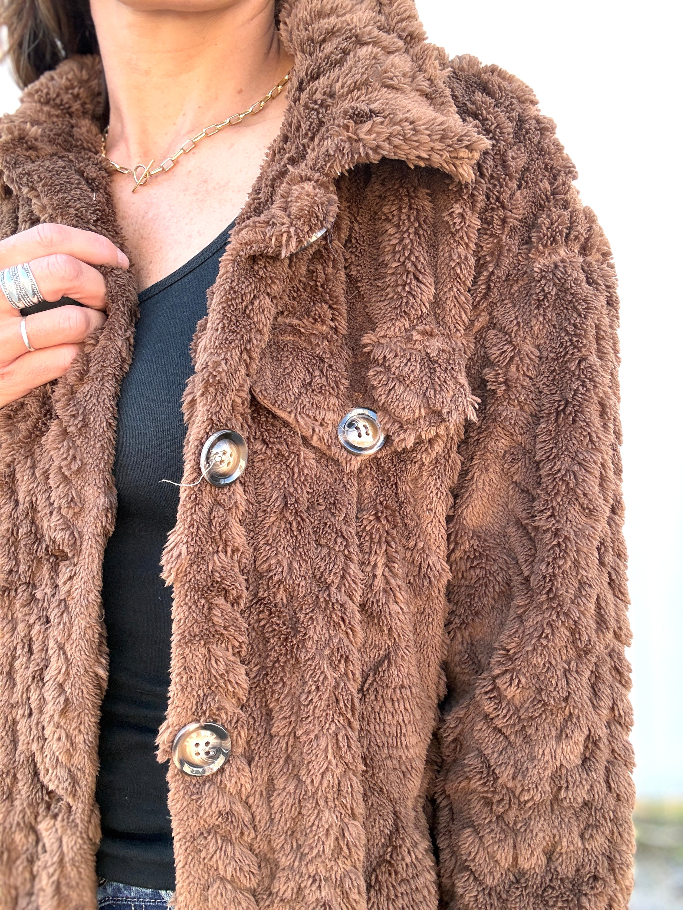 Quilted Long Sherpa Jacket