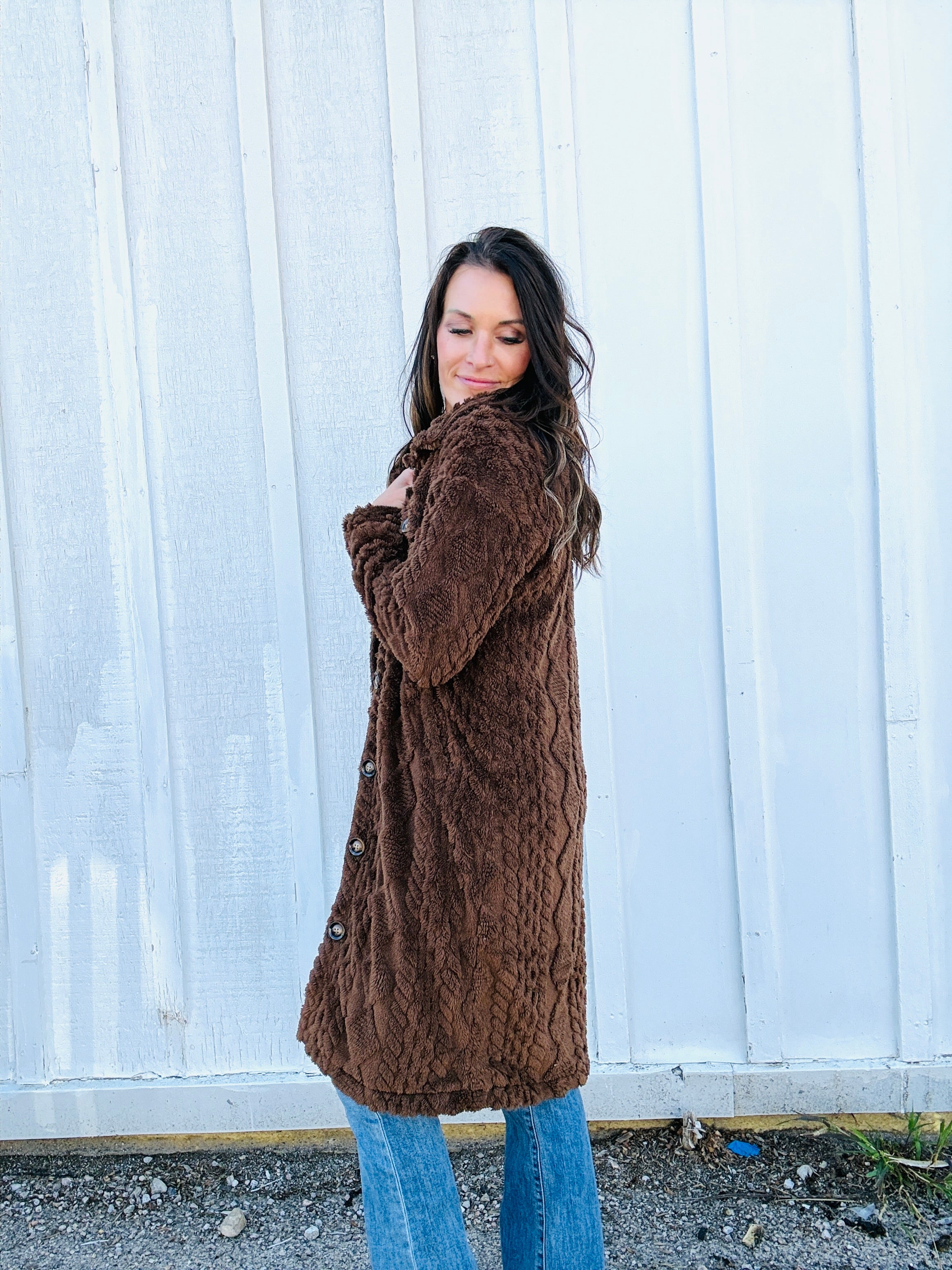 Quilted Long Sherpa Jacket