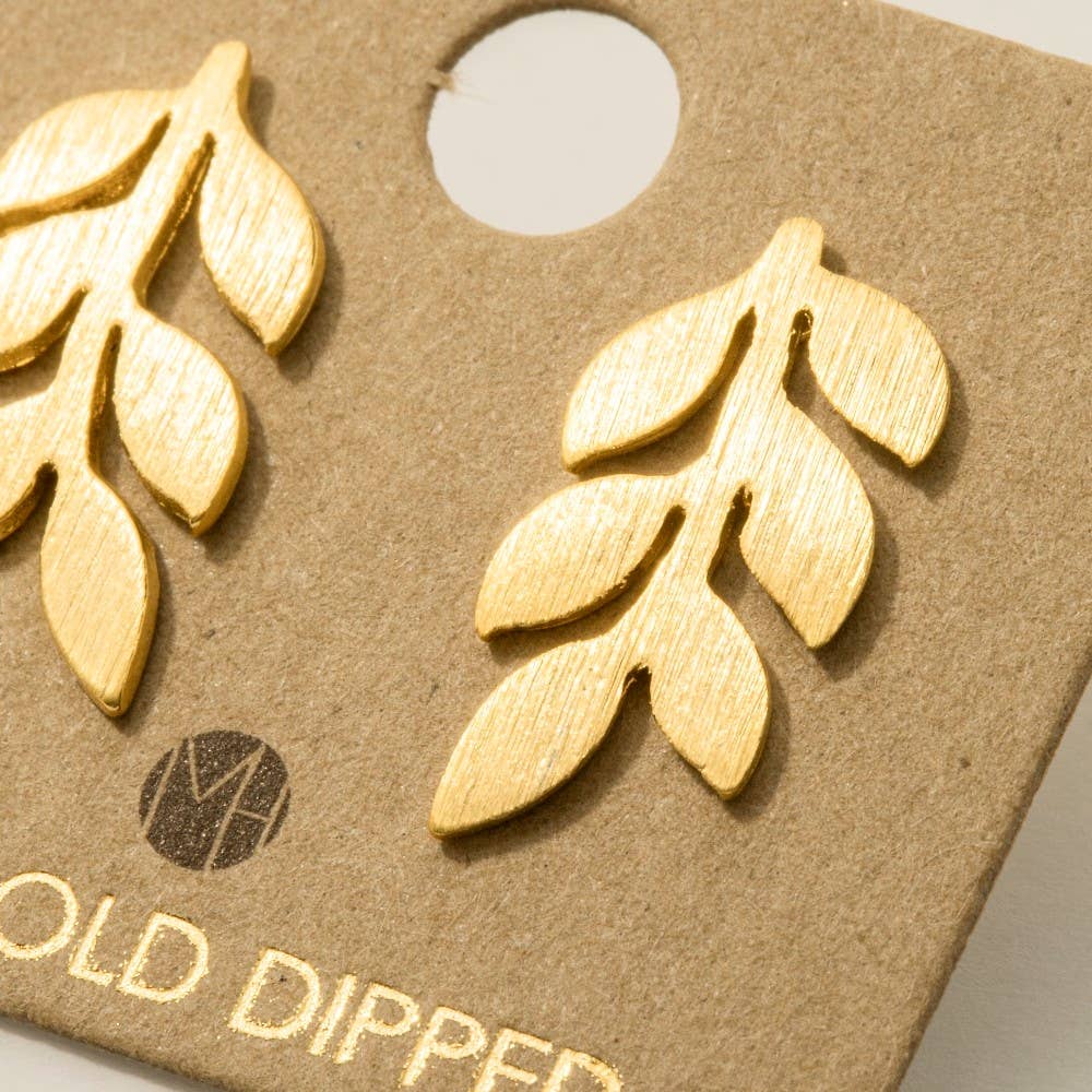 Mini Leafy Branch Stud Earring