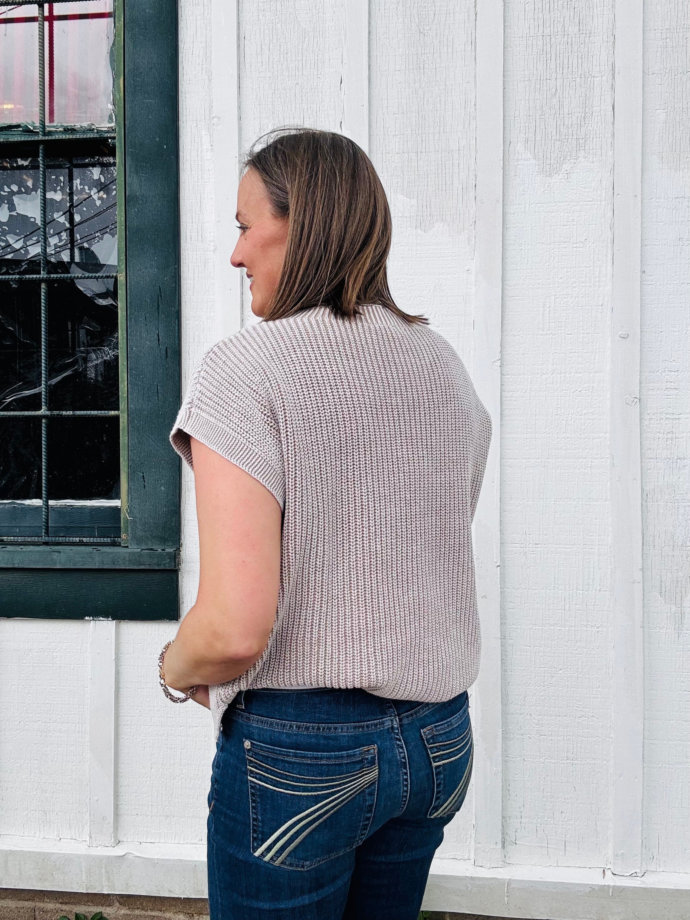 Washed Drop Shoulder Top