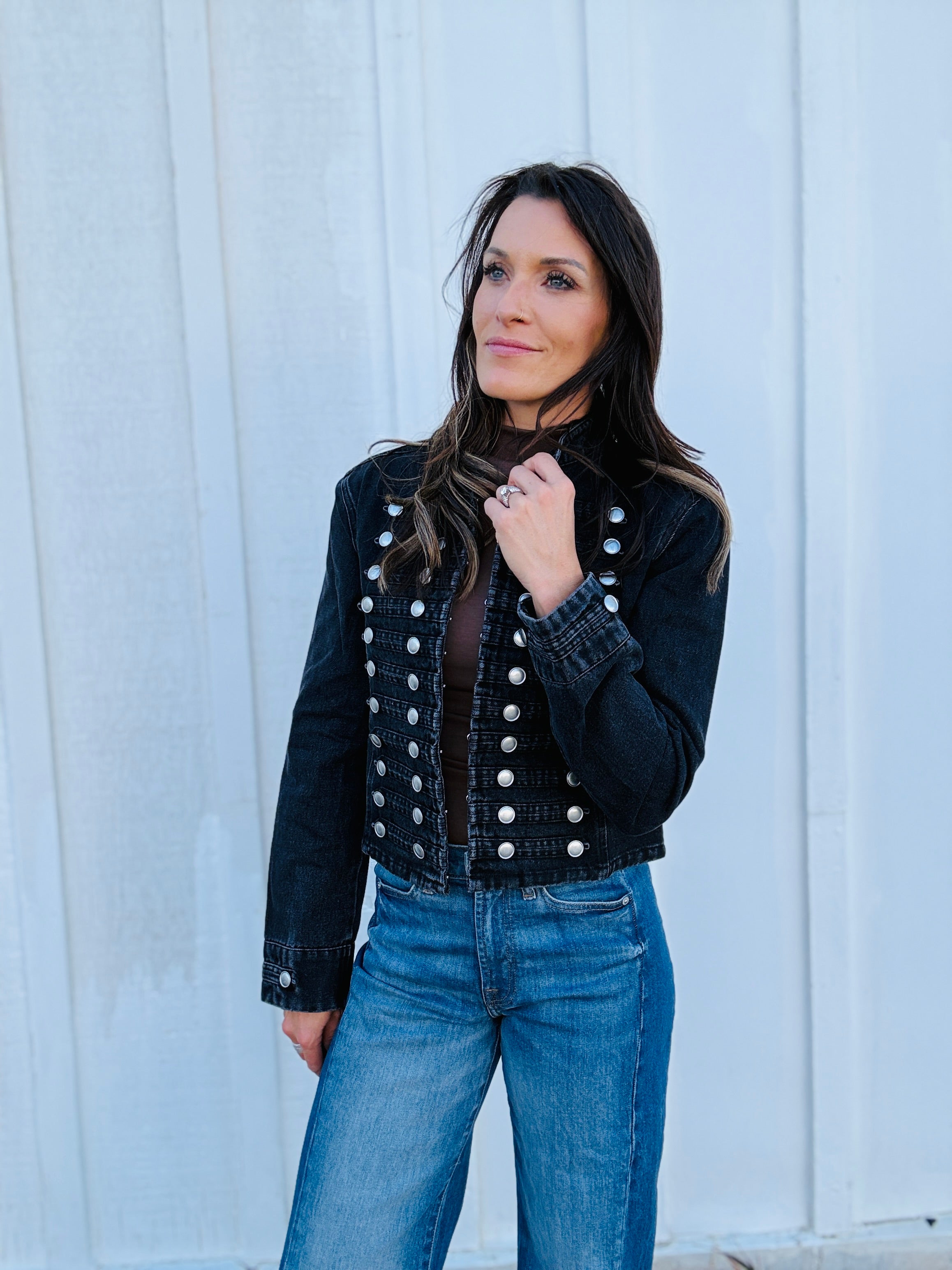 Jane Button Twill Jacket