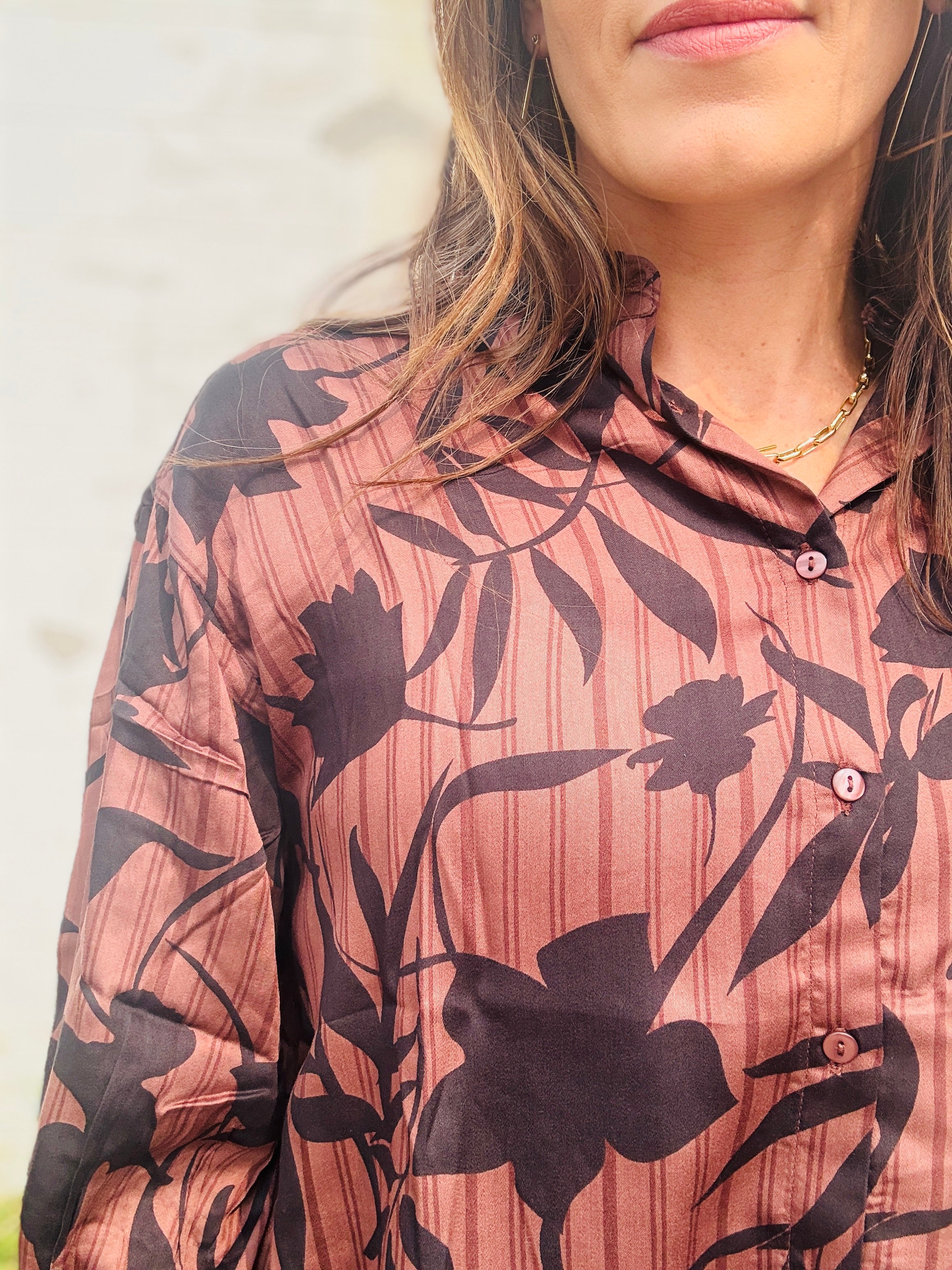 ELAN Fall Foliage Button Up