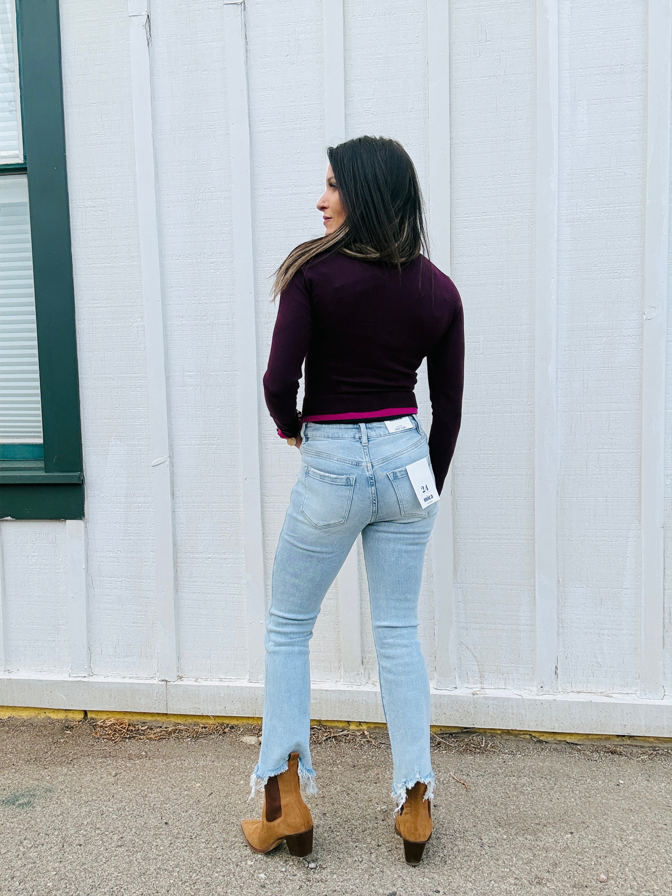 MICA HIGH RISE CROP FLARE