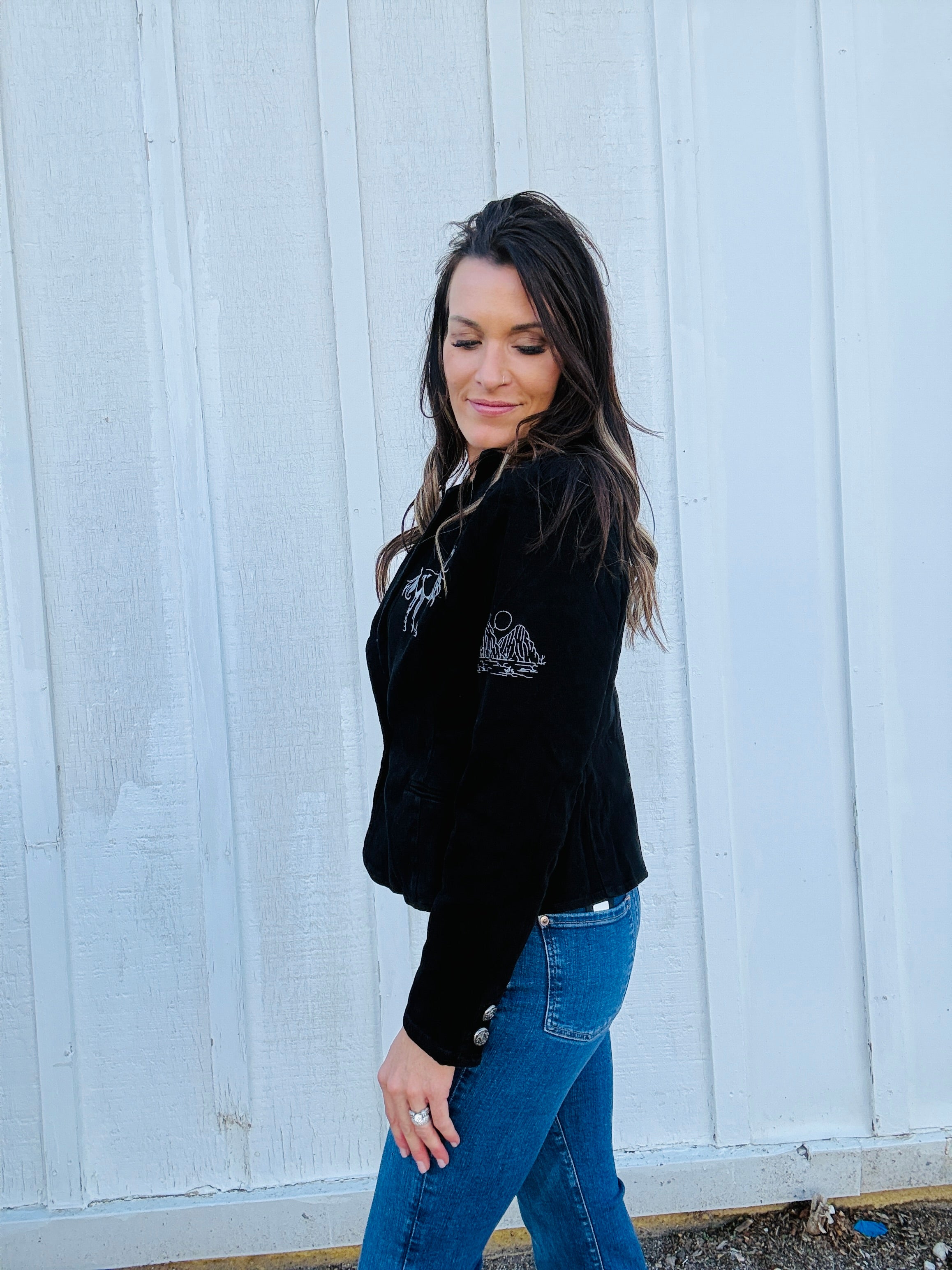 Lexie Western Denim Blazer
