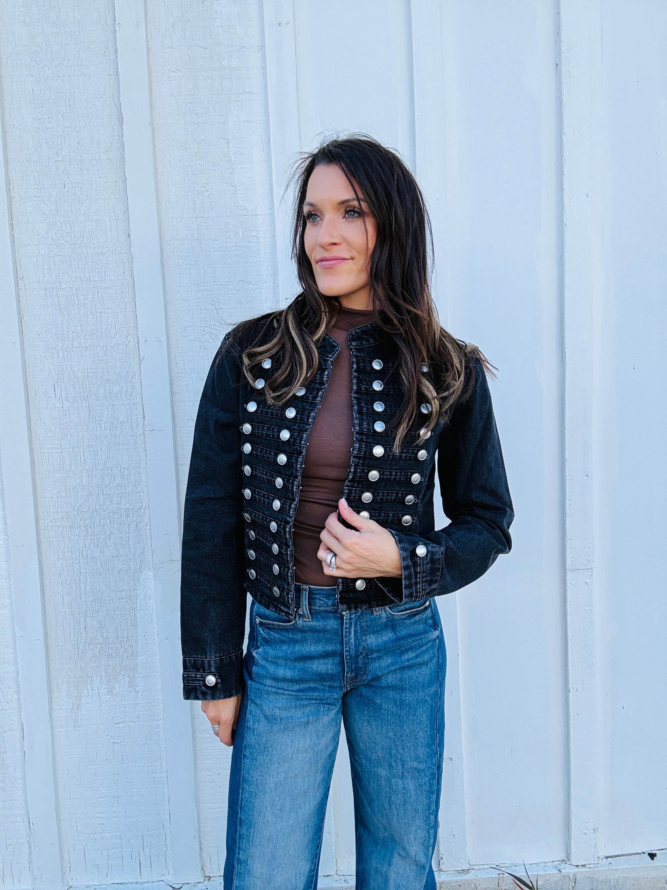 Jane Button Twill Jacket