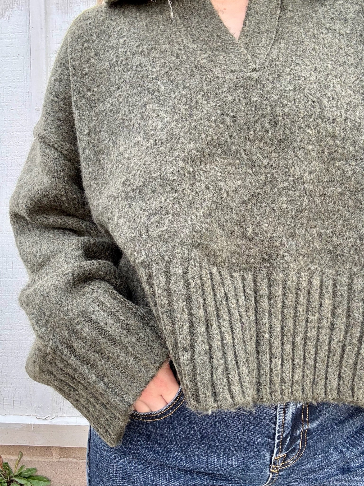 Polo Collar Cloud Sweater