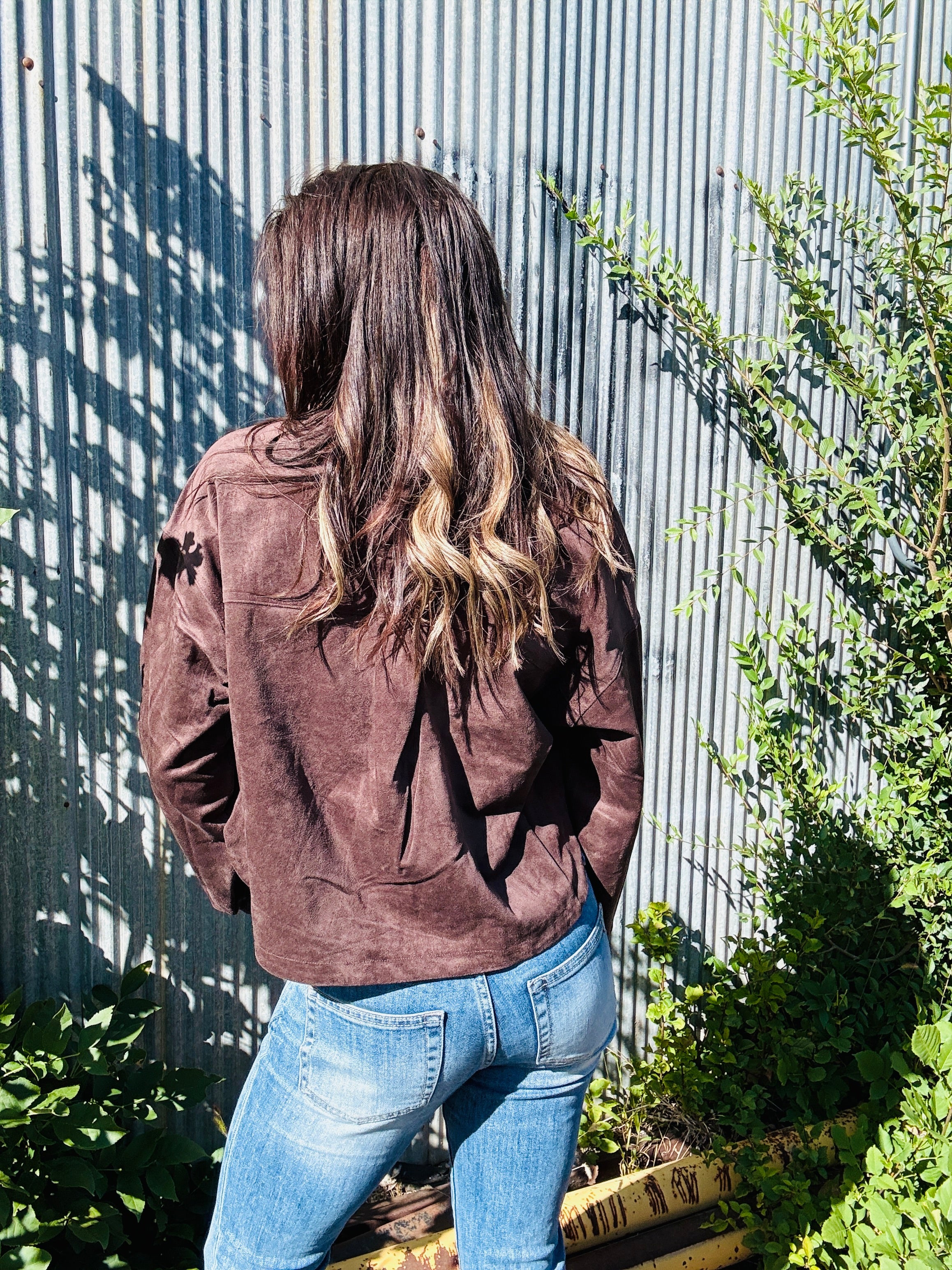 Z Supply All Day Cropped Suede Jacket