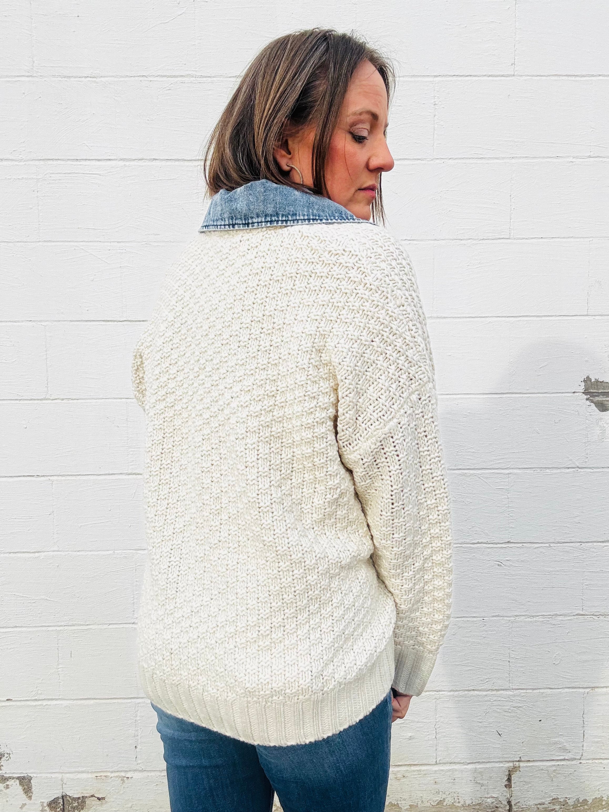 Cable & Denim Cardigan