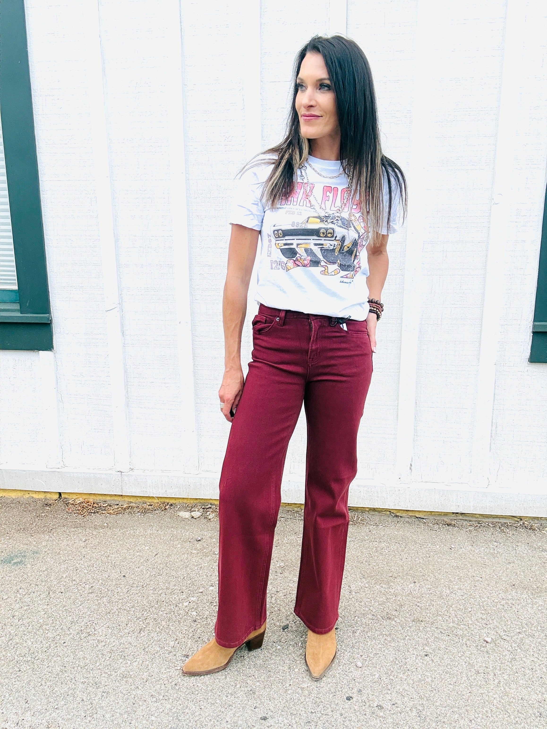 MICA HR Burgundy Wide Leg