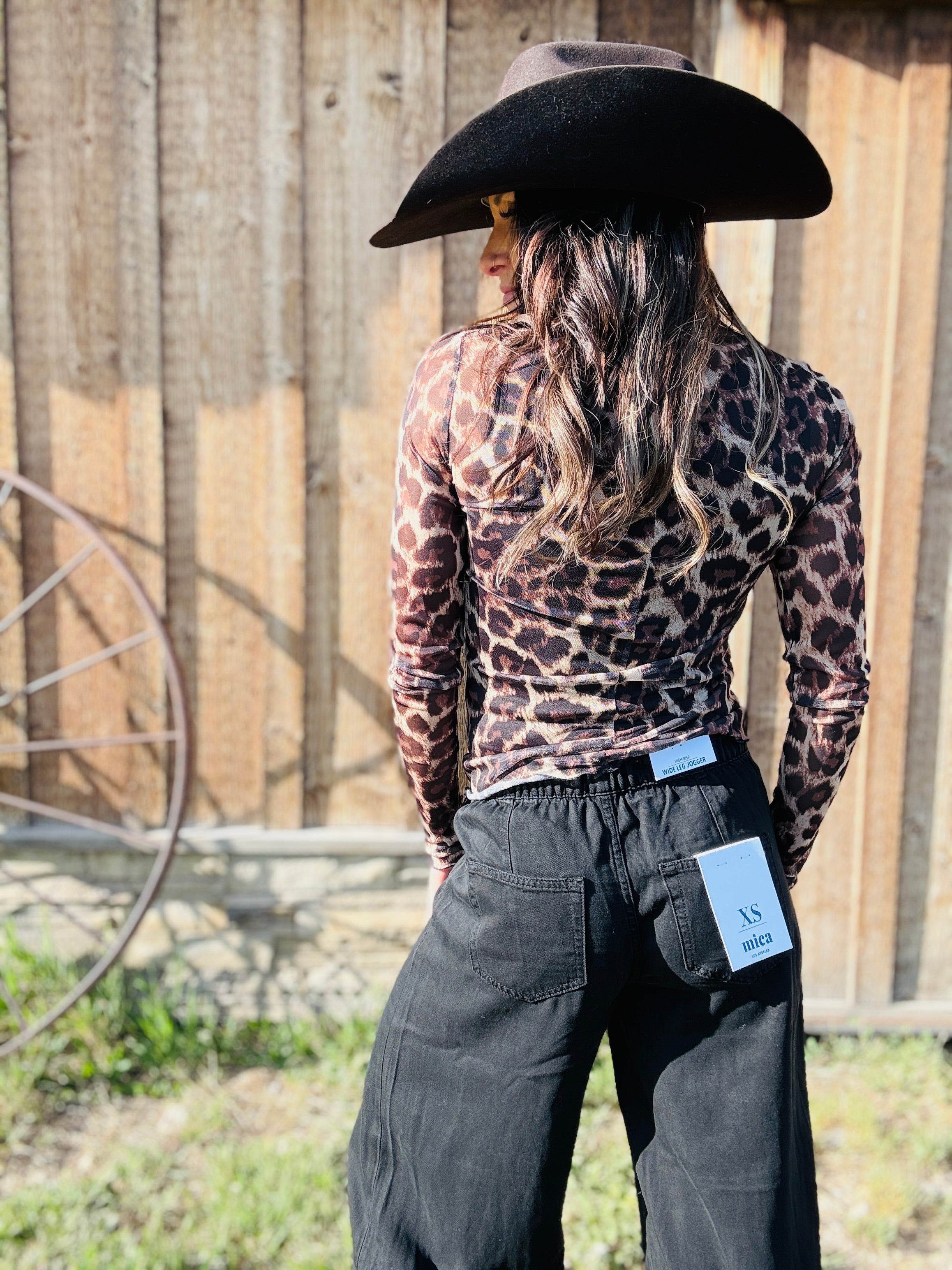 Mesh Leopard Long Sleeve