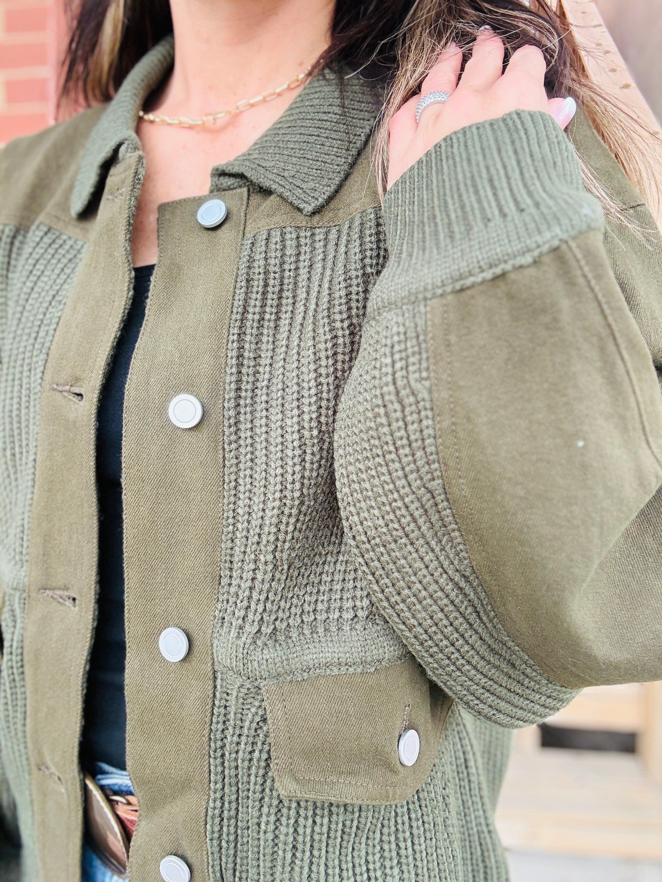 ELAN Cecily Utility Knit Jacket