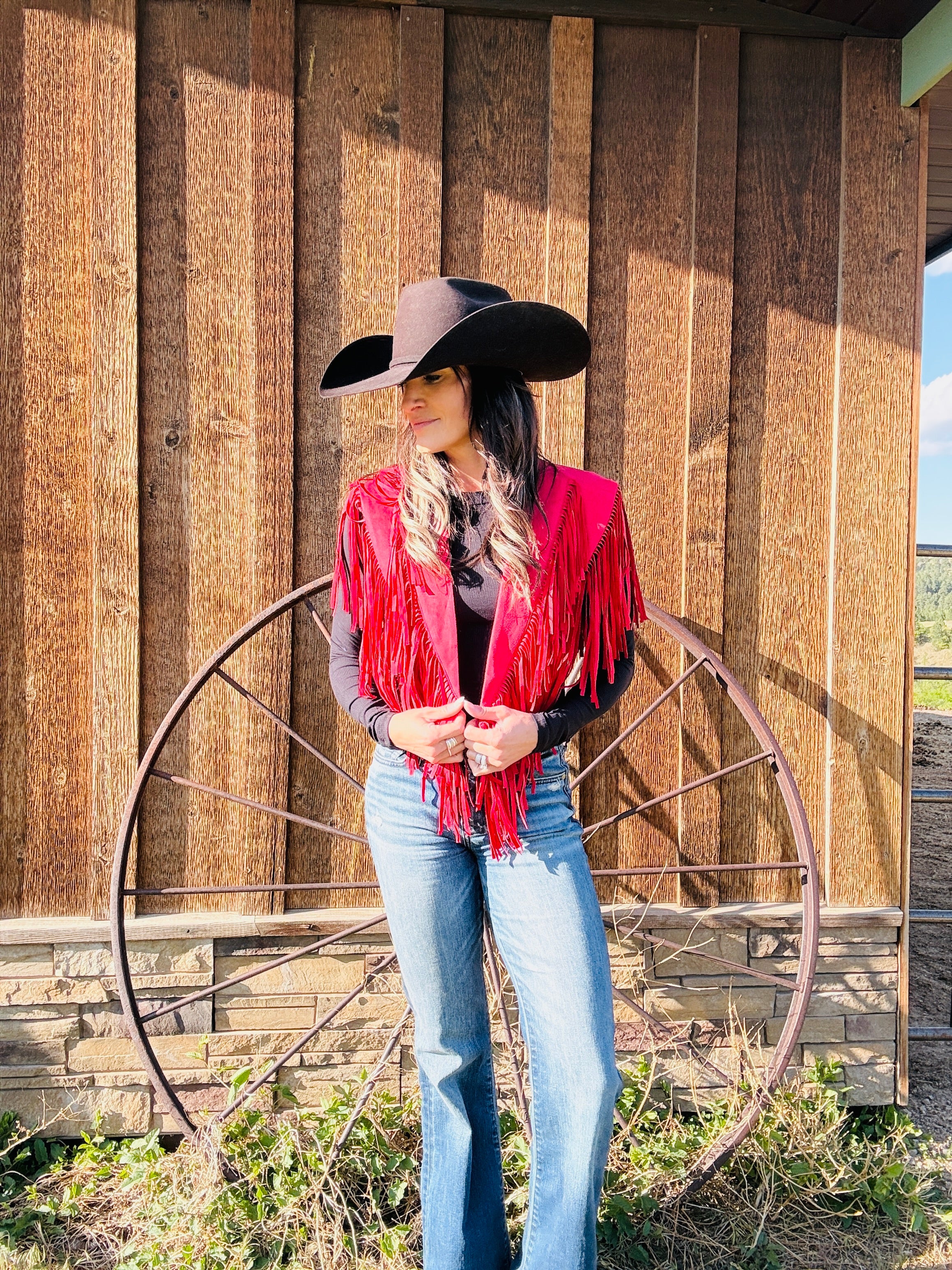 Suede Fringe Shrug
