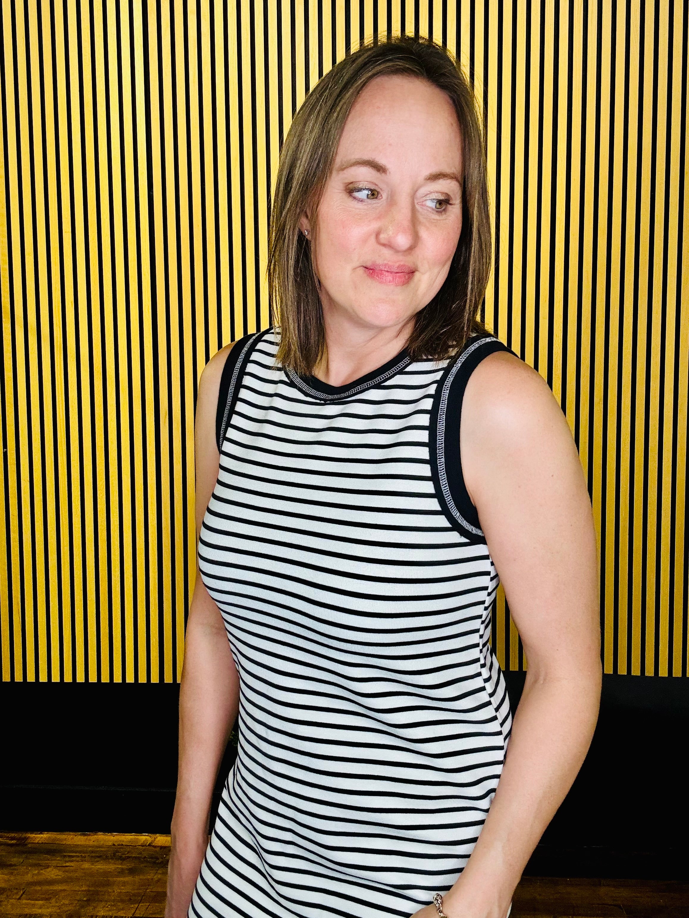 Striped Ringer Tank Dress