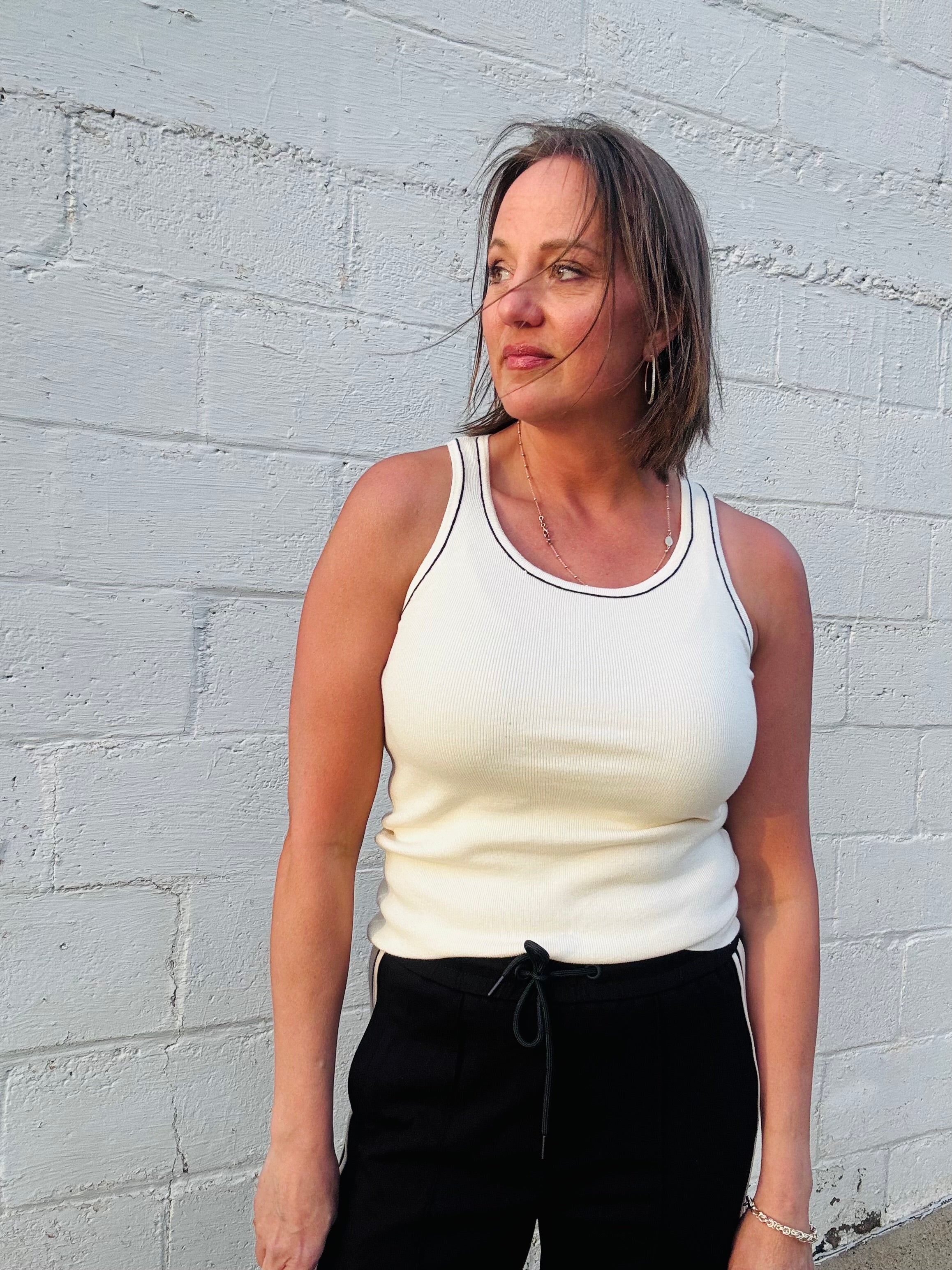 Elan Scottie Contrast Tank