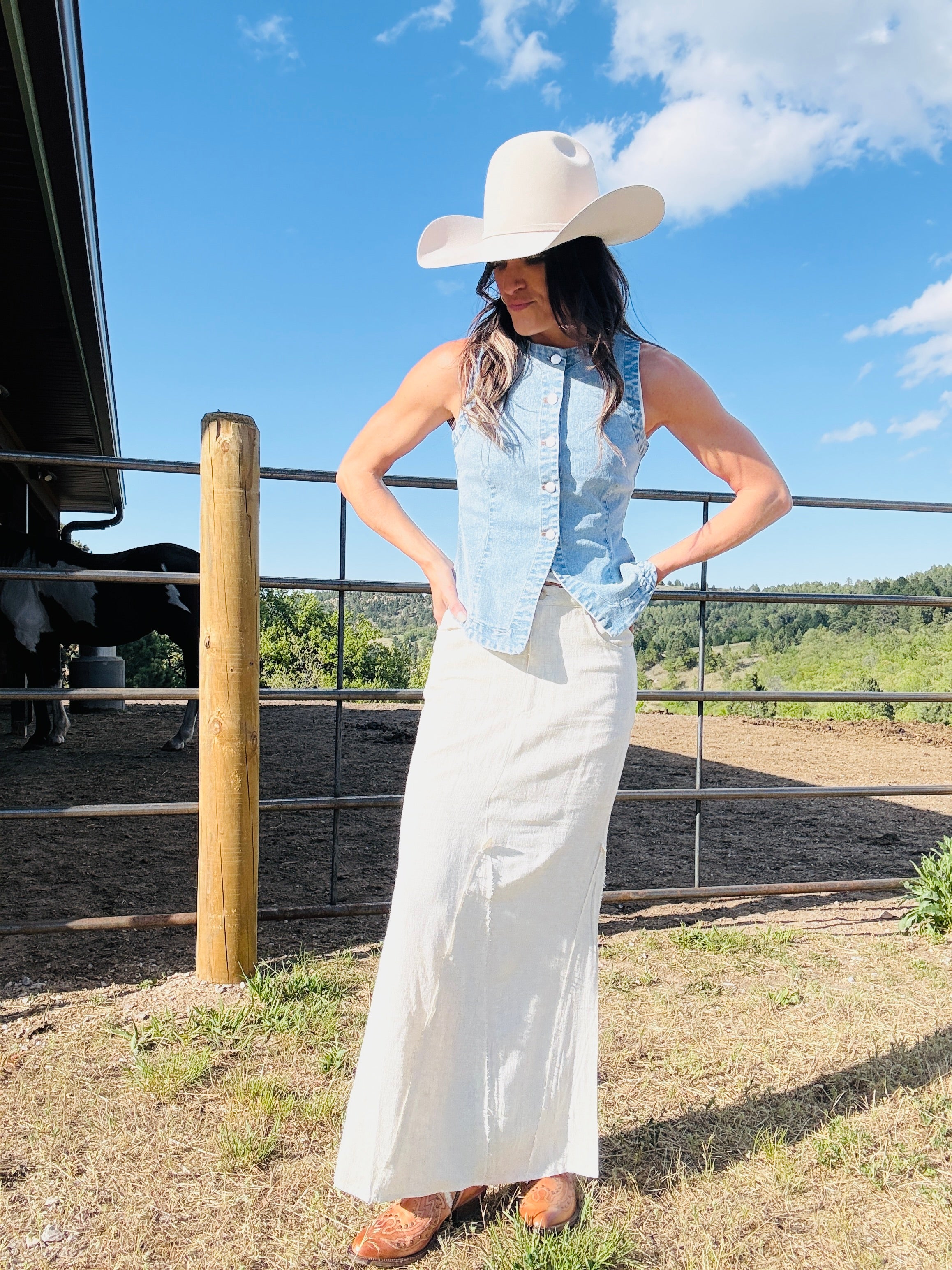 Linen Maxi Skirt