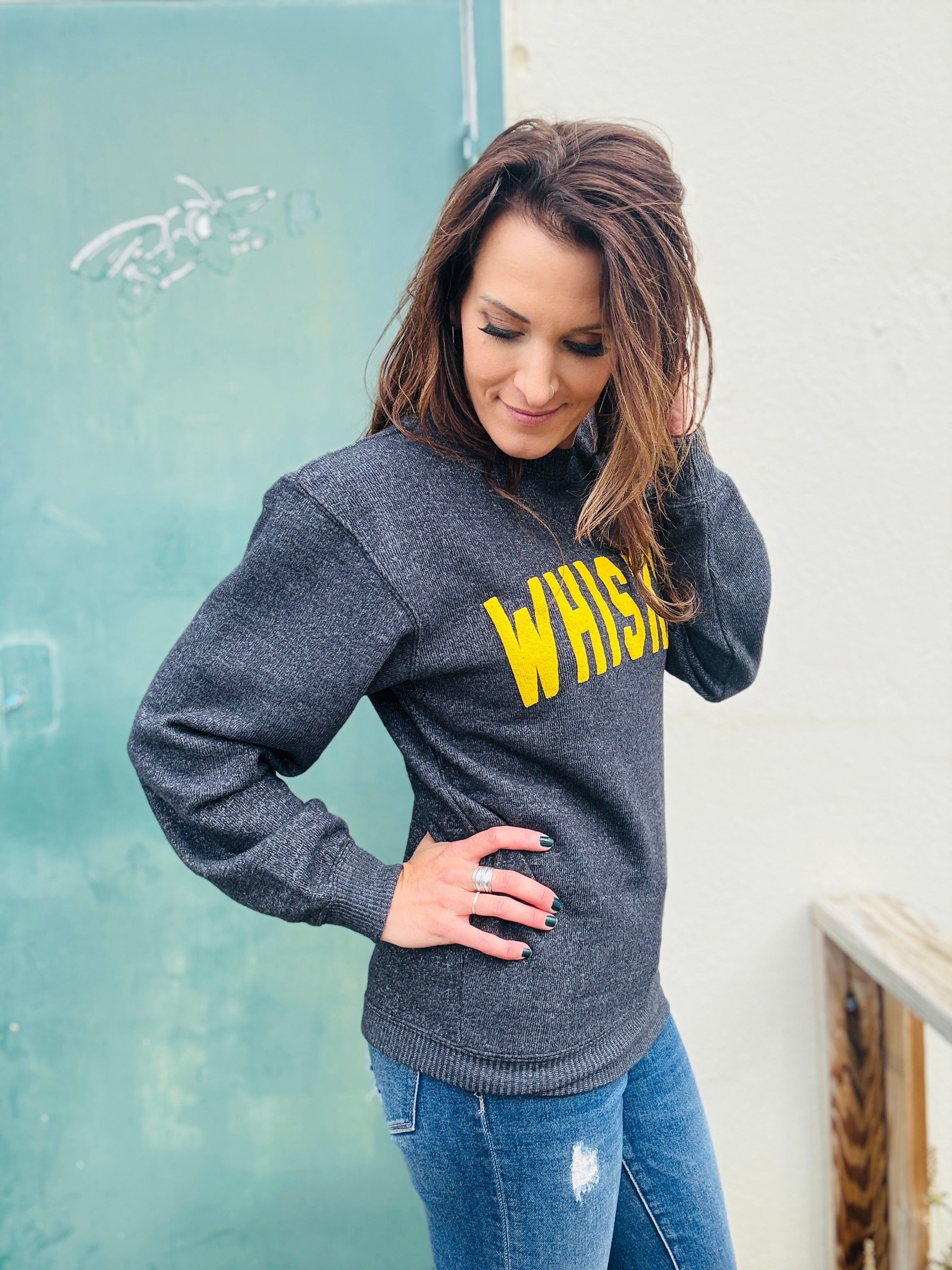 Whiskey Knit Sweatshirt