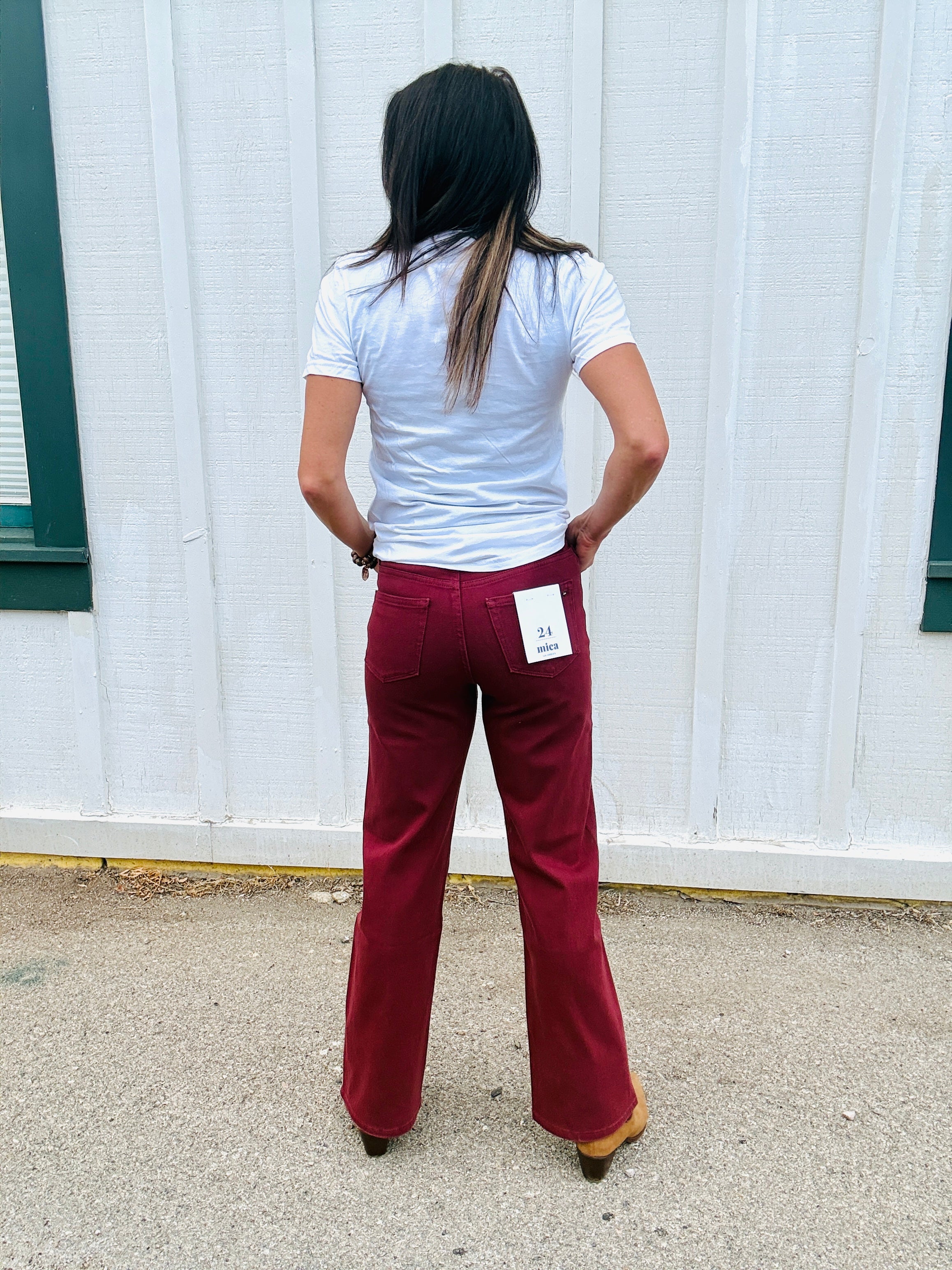 MICA HR Burgundy Wide Leg