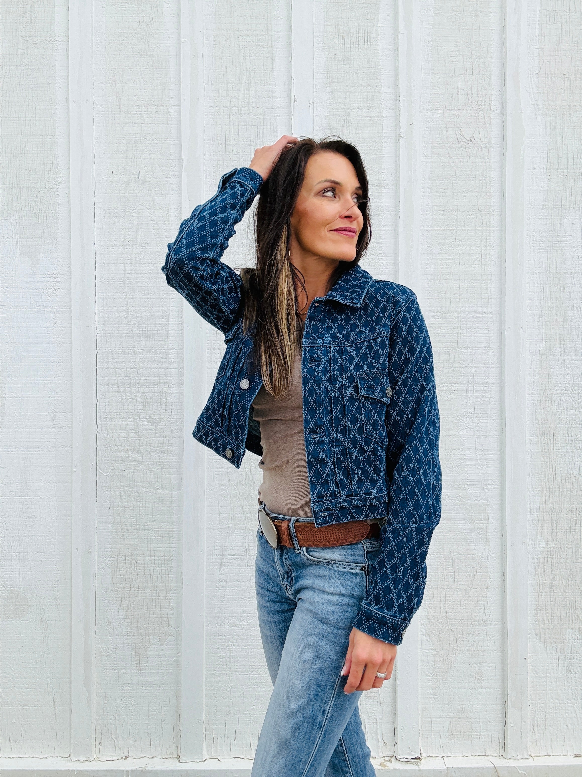 ELAN Jacquard Denim Jacket