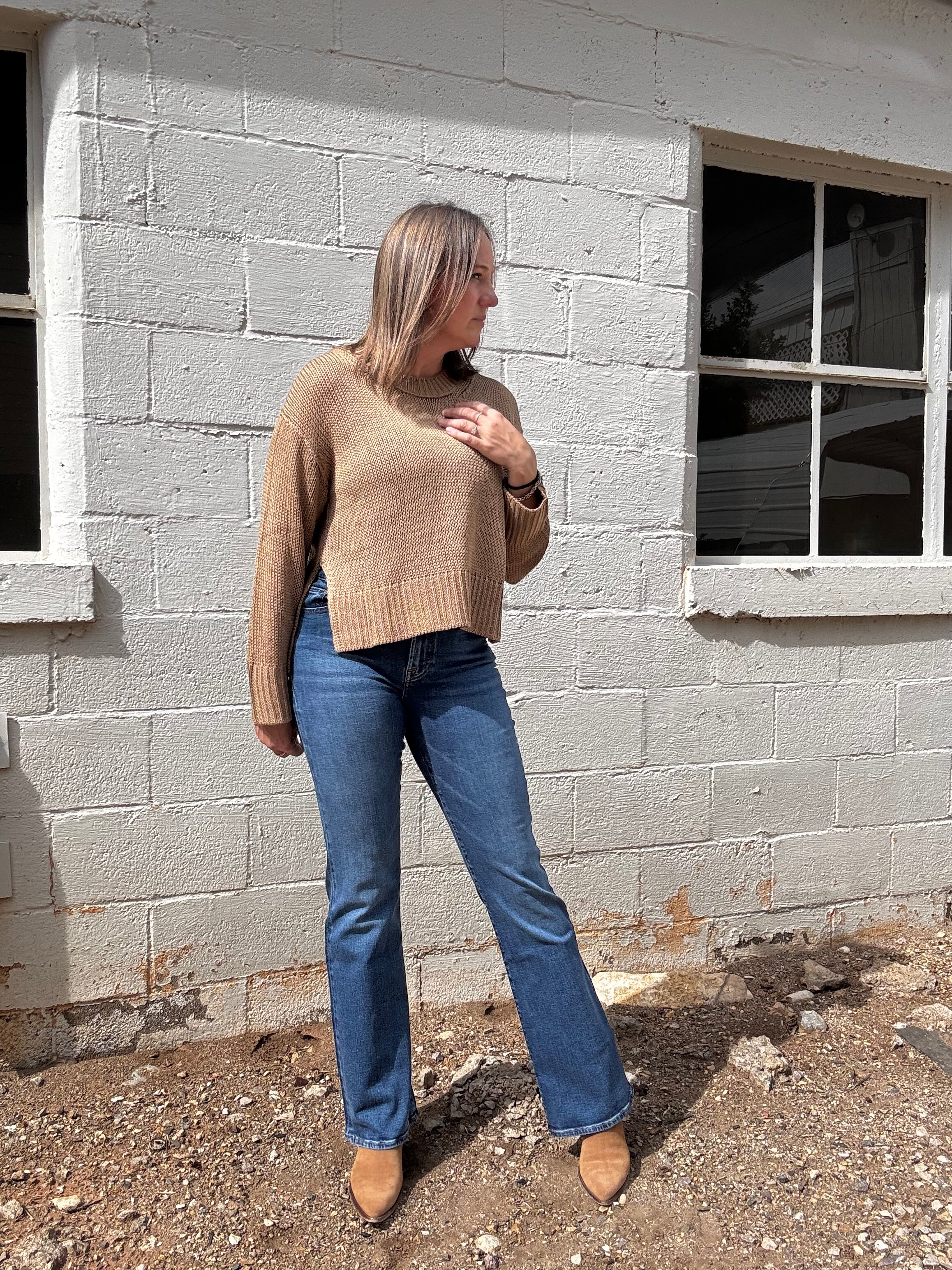 ELAN Margot Ribbed Sweater