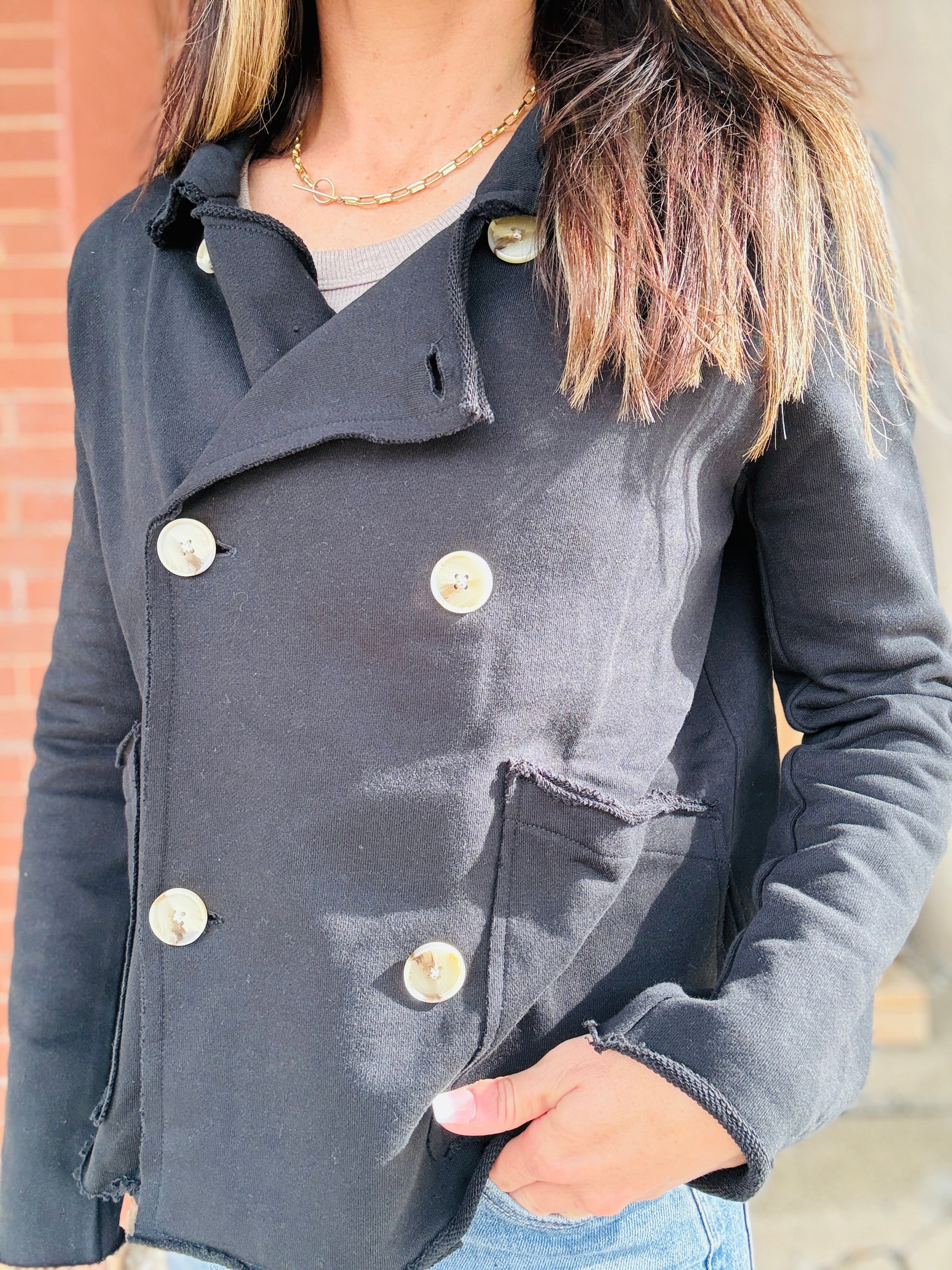 ELAN Lennon Double-Breasted Blazer