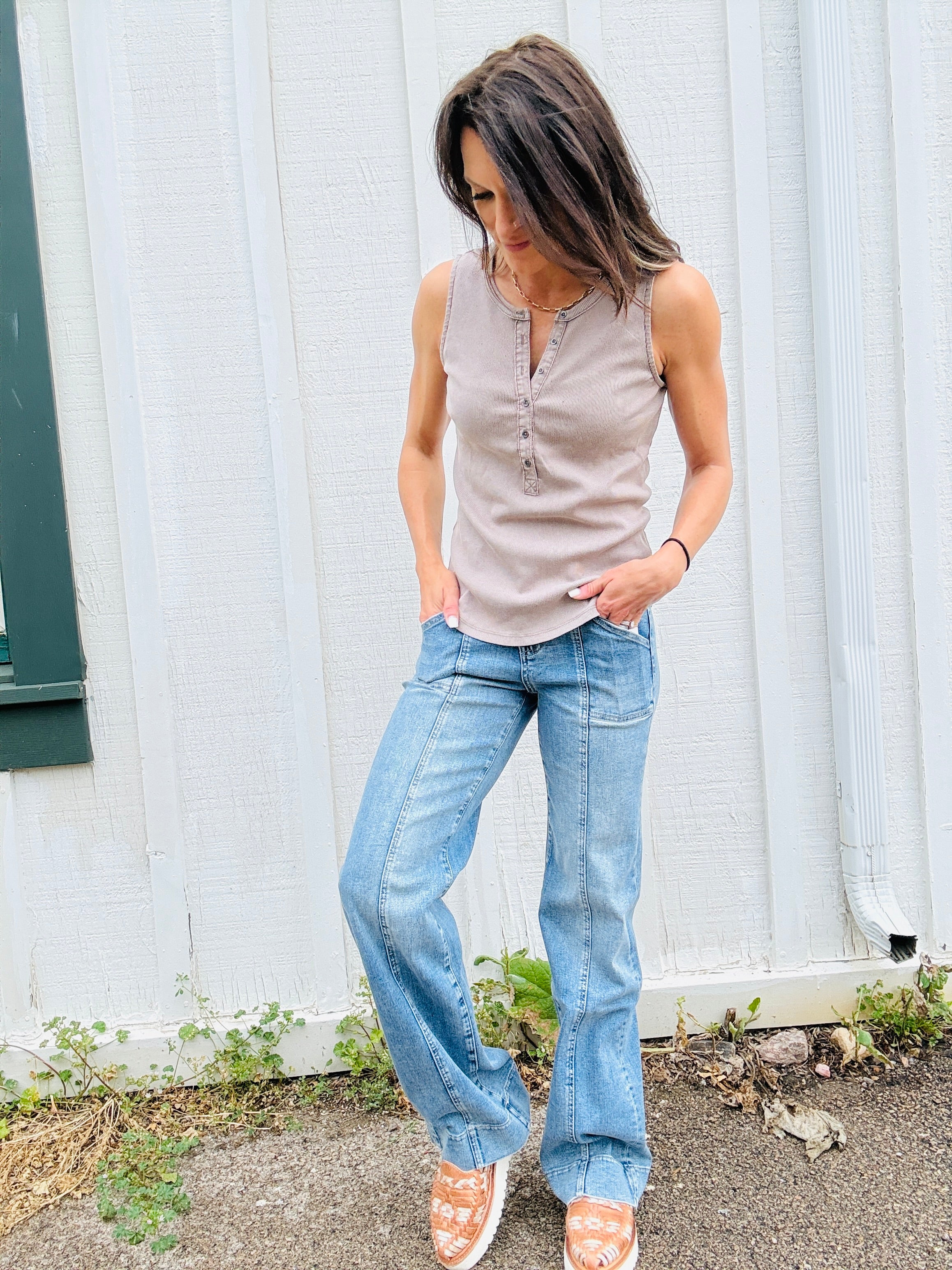Dylan Rowan Rib Henley Tank