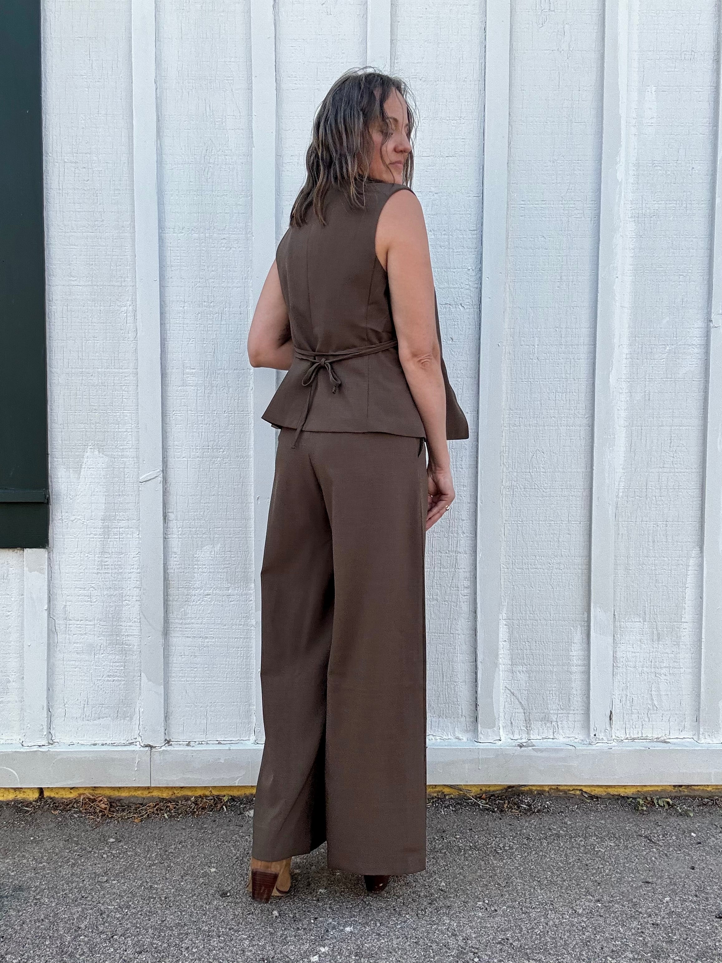 Princess Peplum Tie Vest