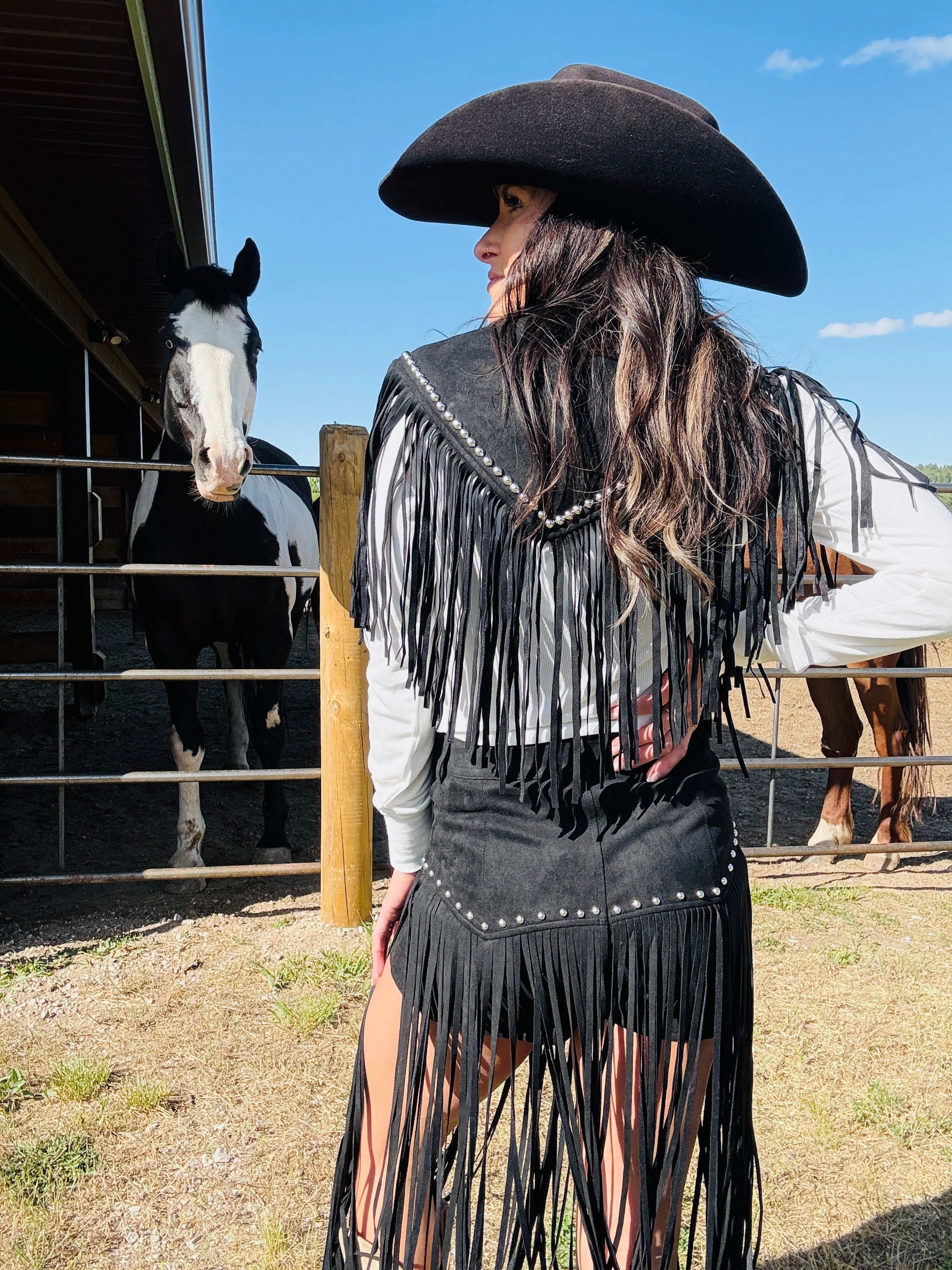 Studded Fringe Shrug