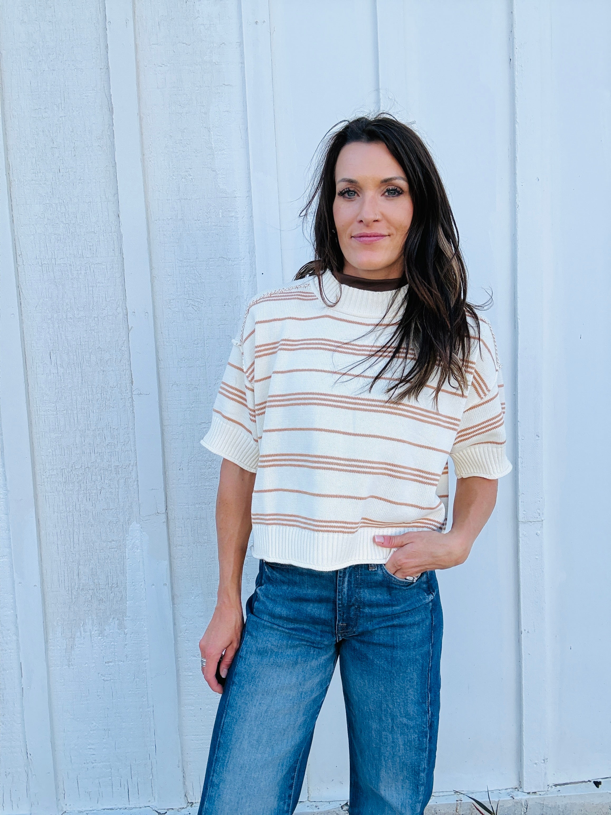 Honey & Oat Stripe Sweater