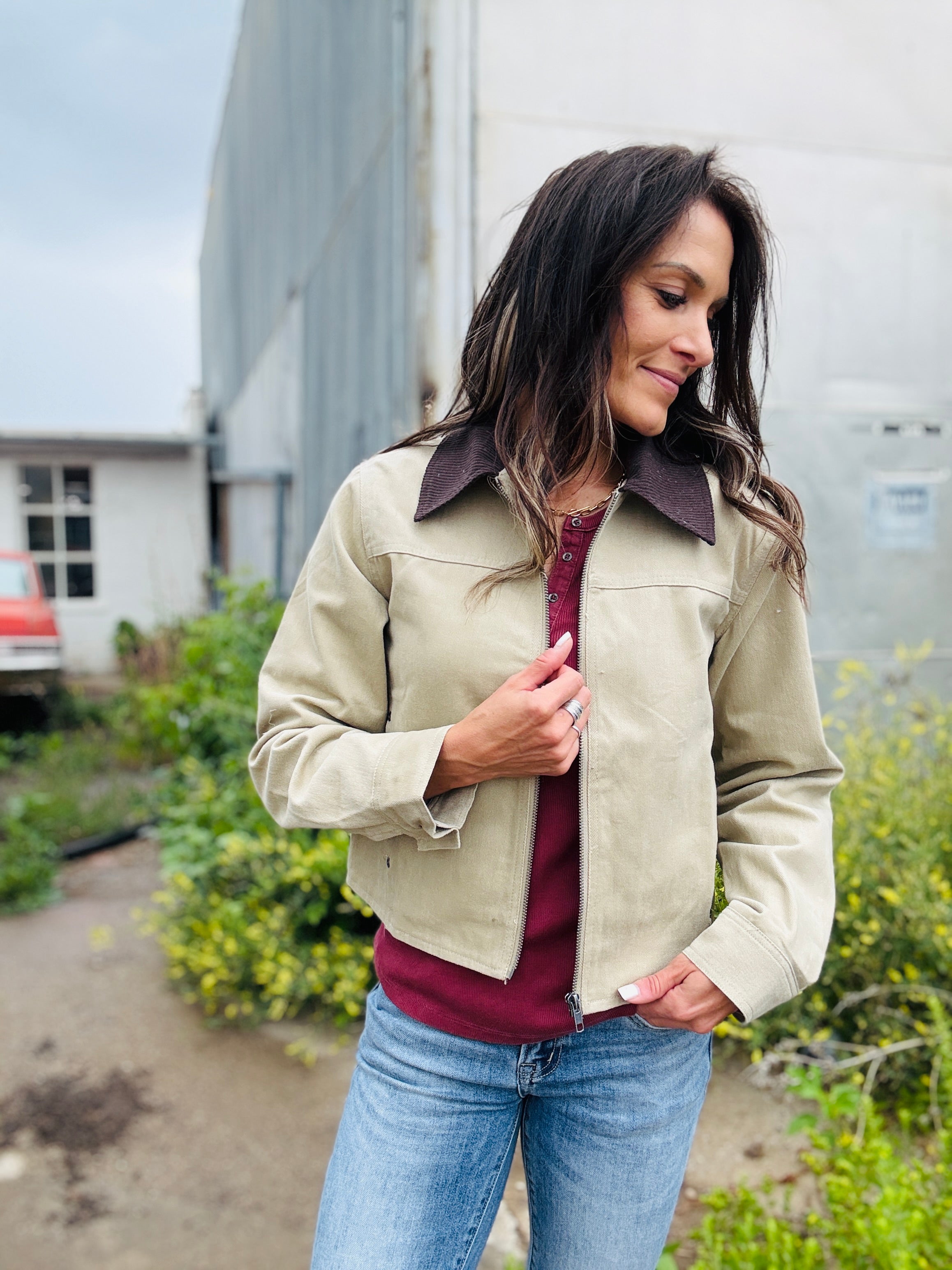 Corduroy Collar Barn Jacket
