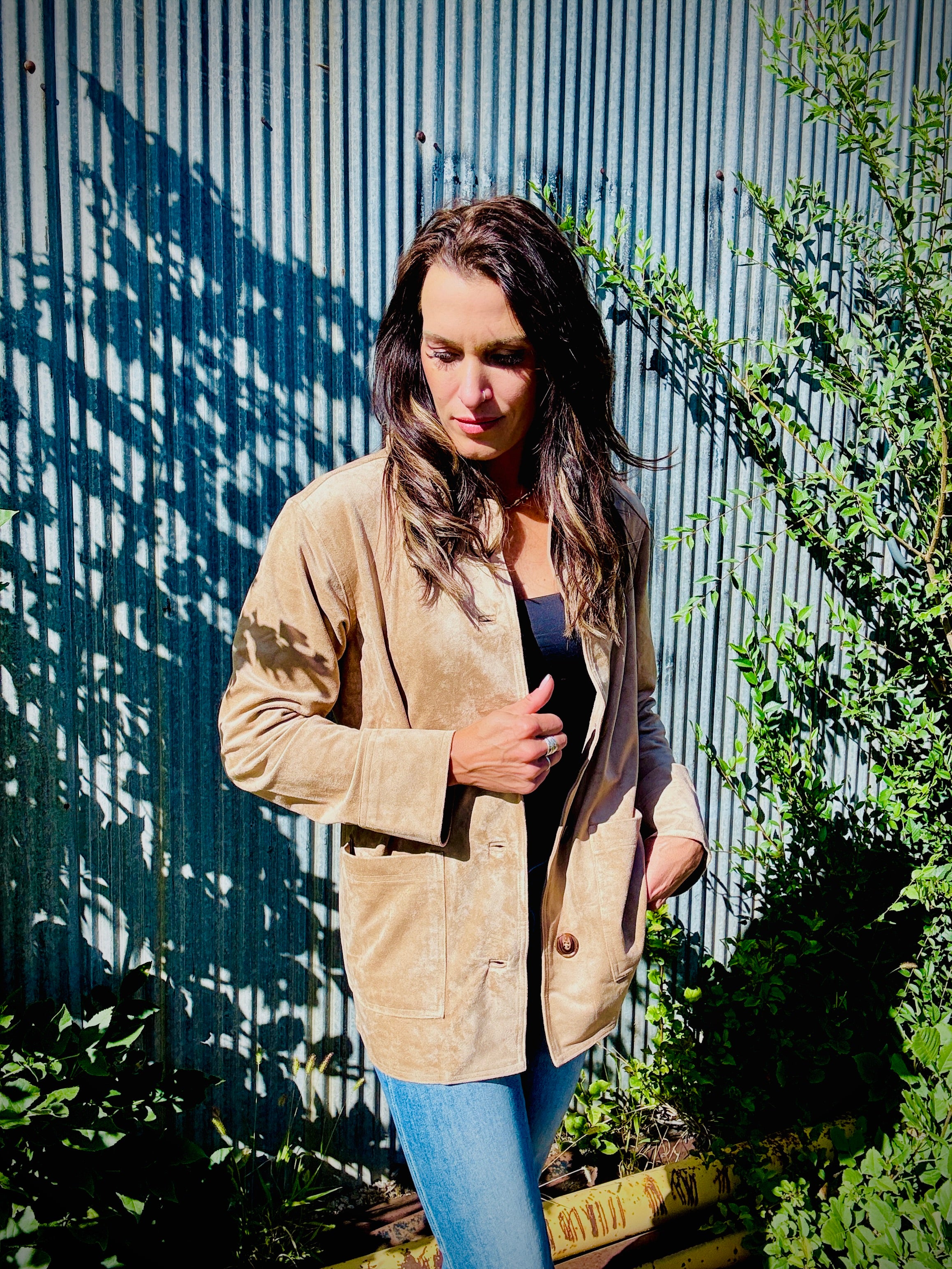 Z Supply Decker Suede Chore Coat