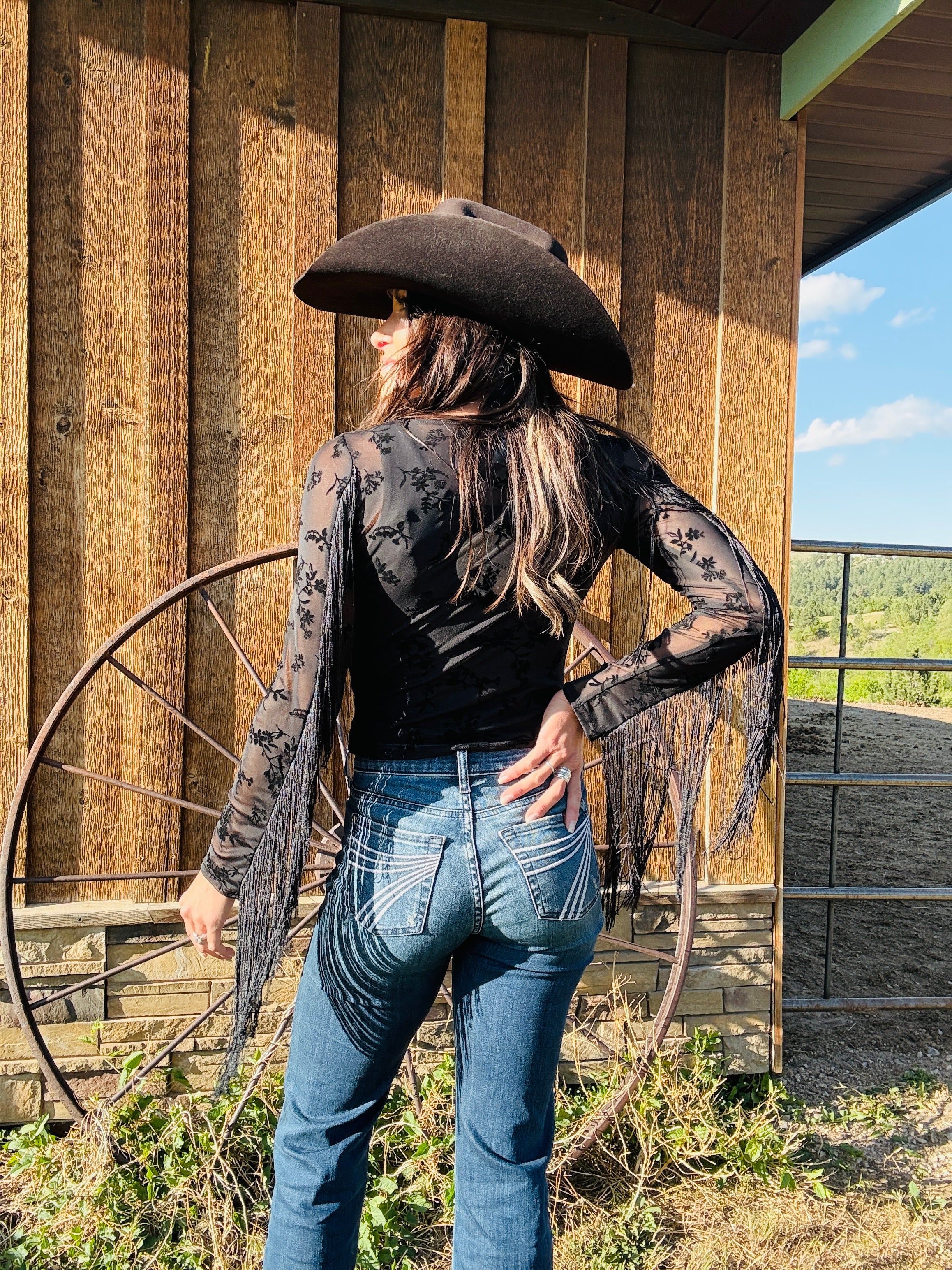 Fringe Mesh Shirt