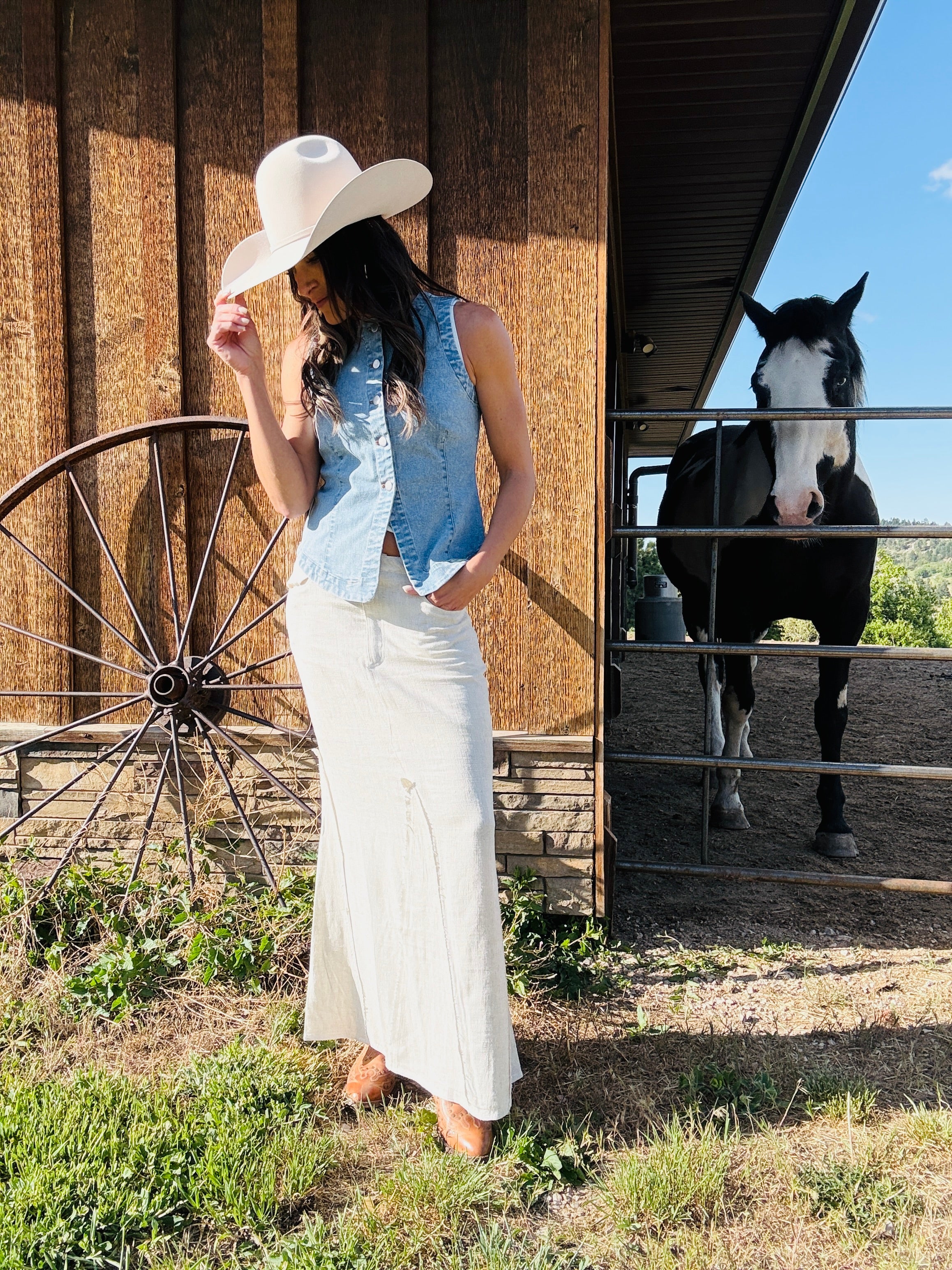 Linen Maxi Skirt