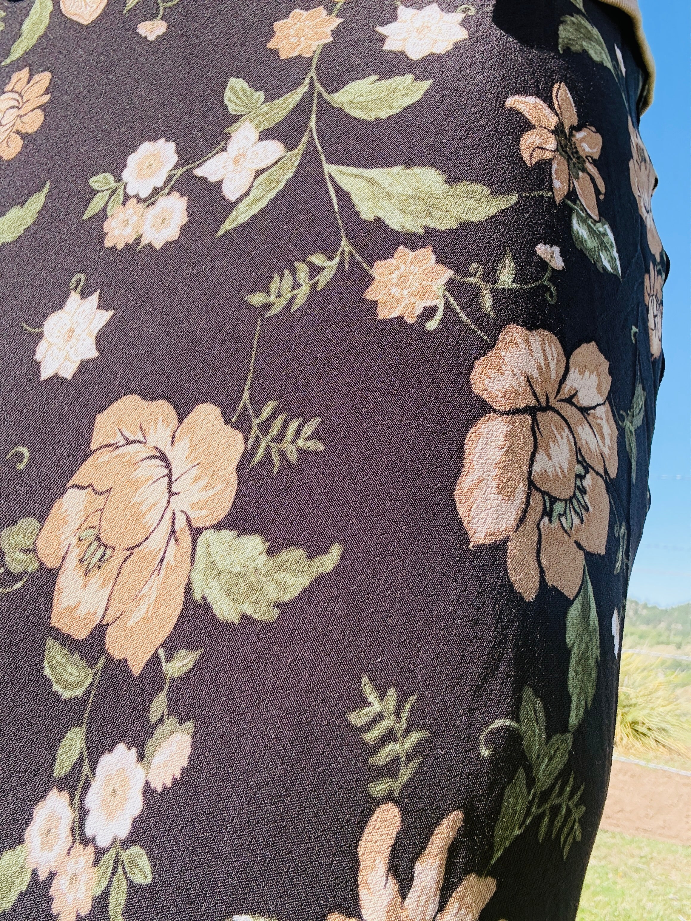 Floral Slip On Skirt