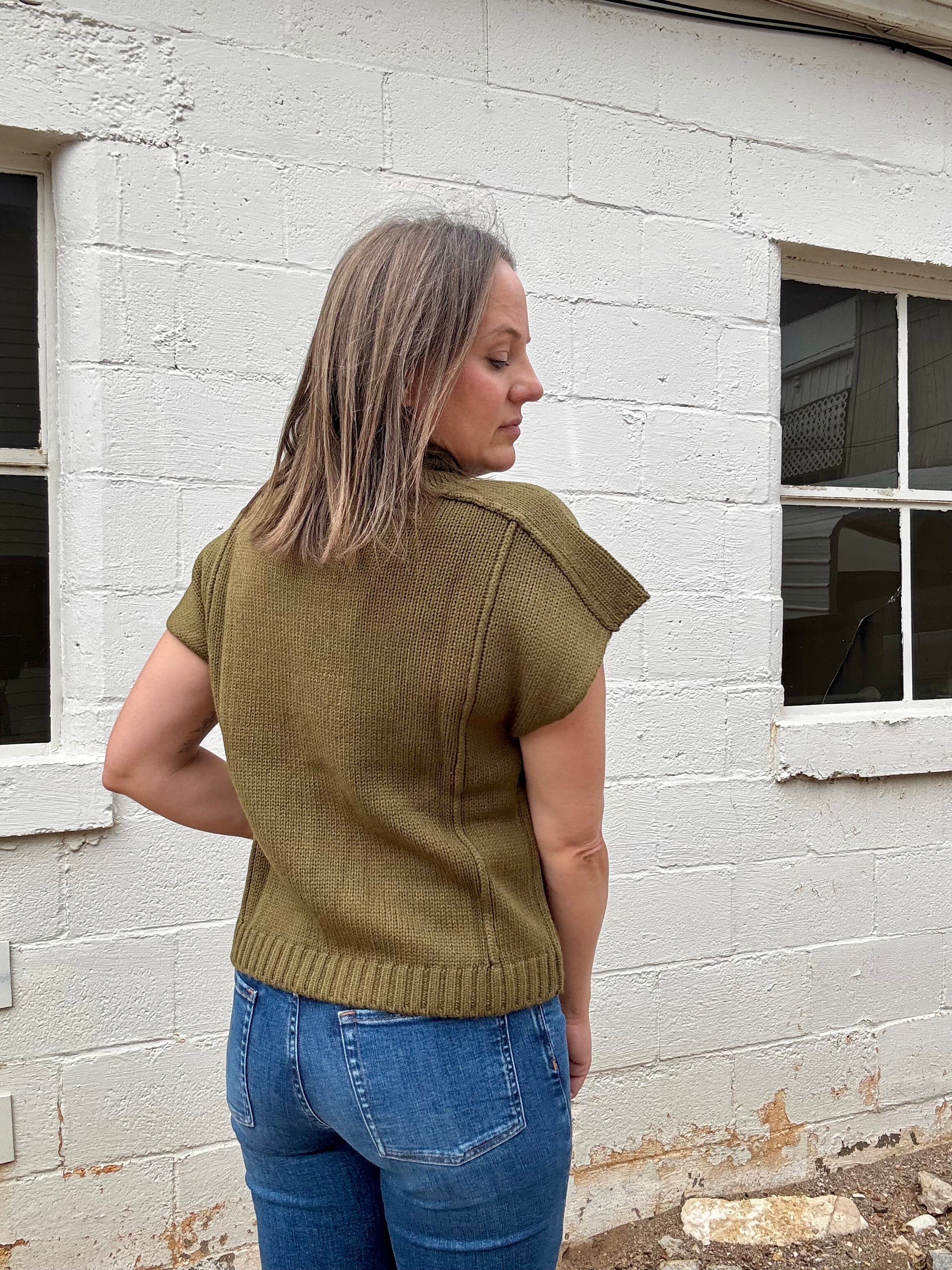 ELAN Laurel Ribbed Knit Top