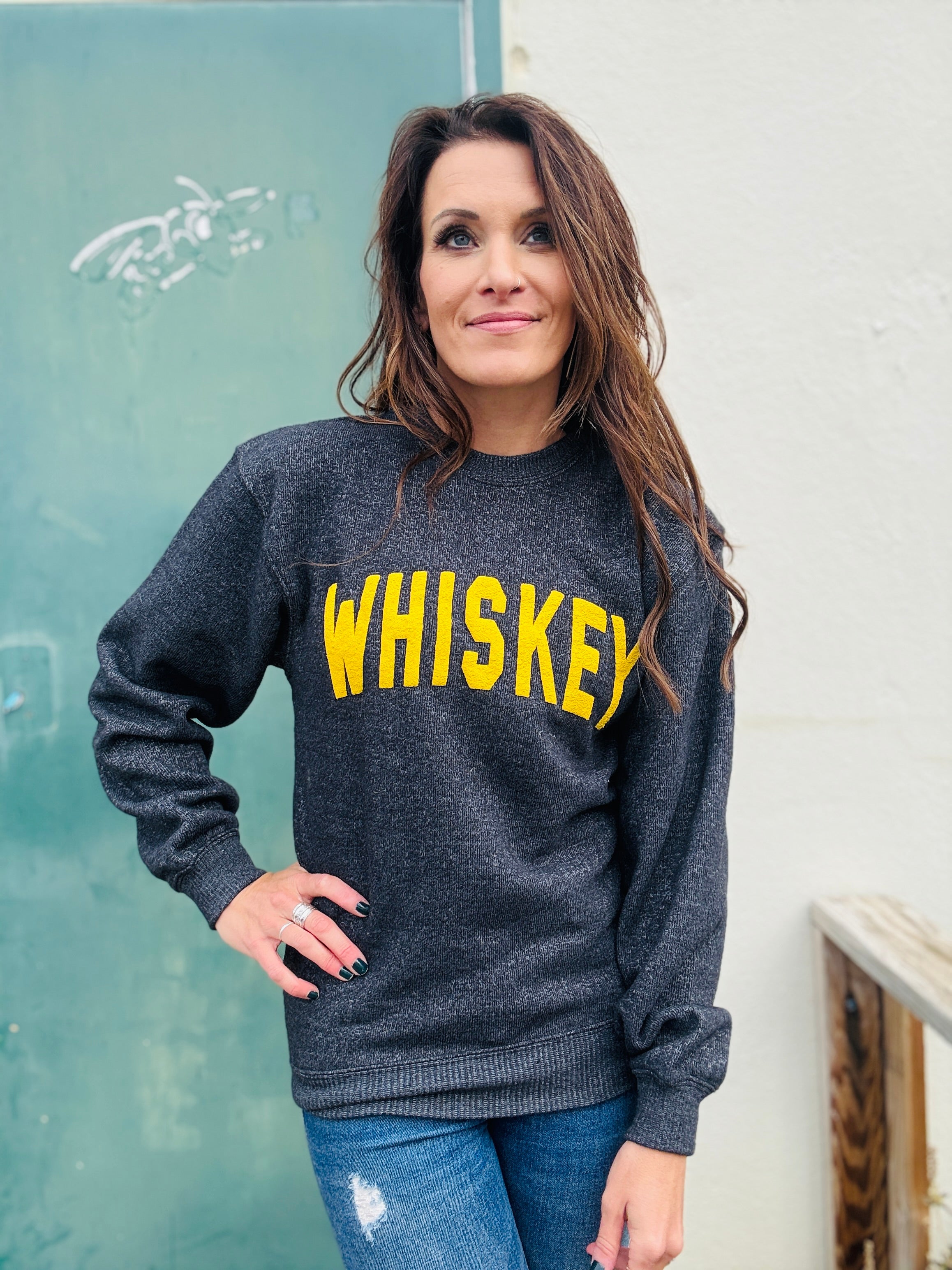 Whiskey Knit Sweatshirt