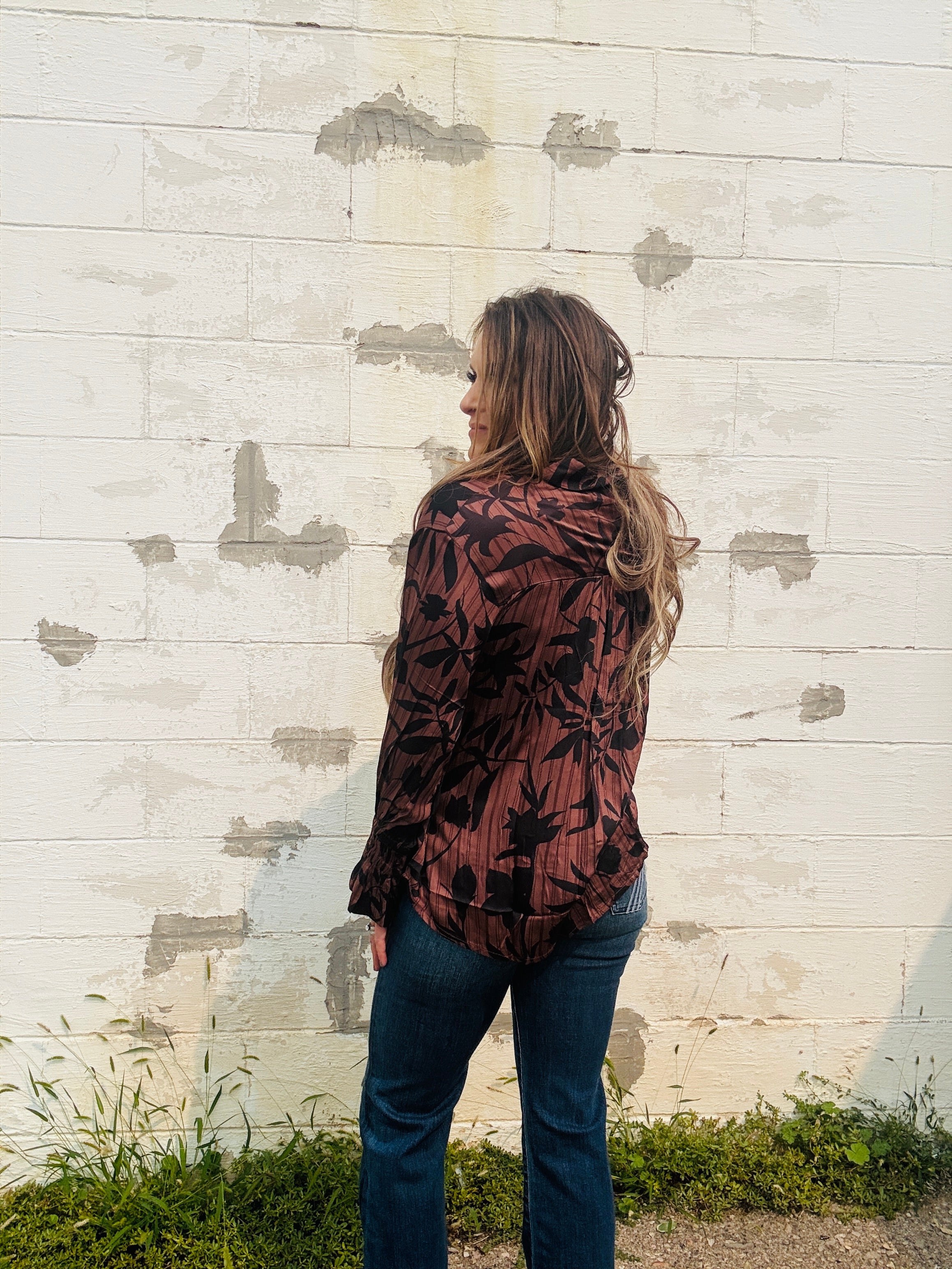 ELAN Fall Foliage Button Up