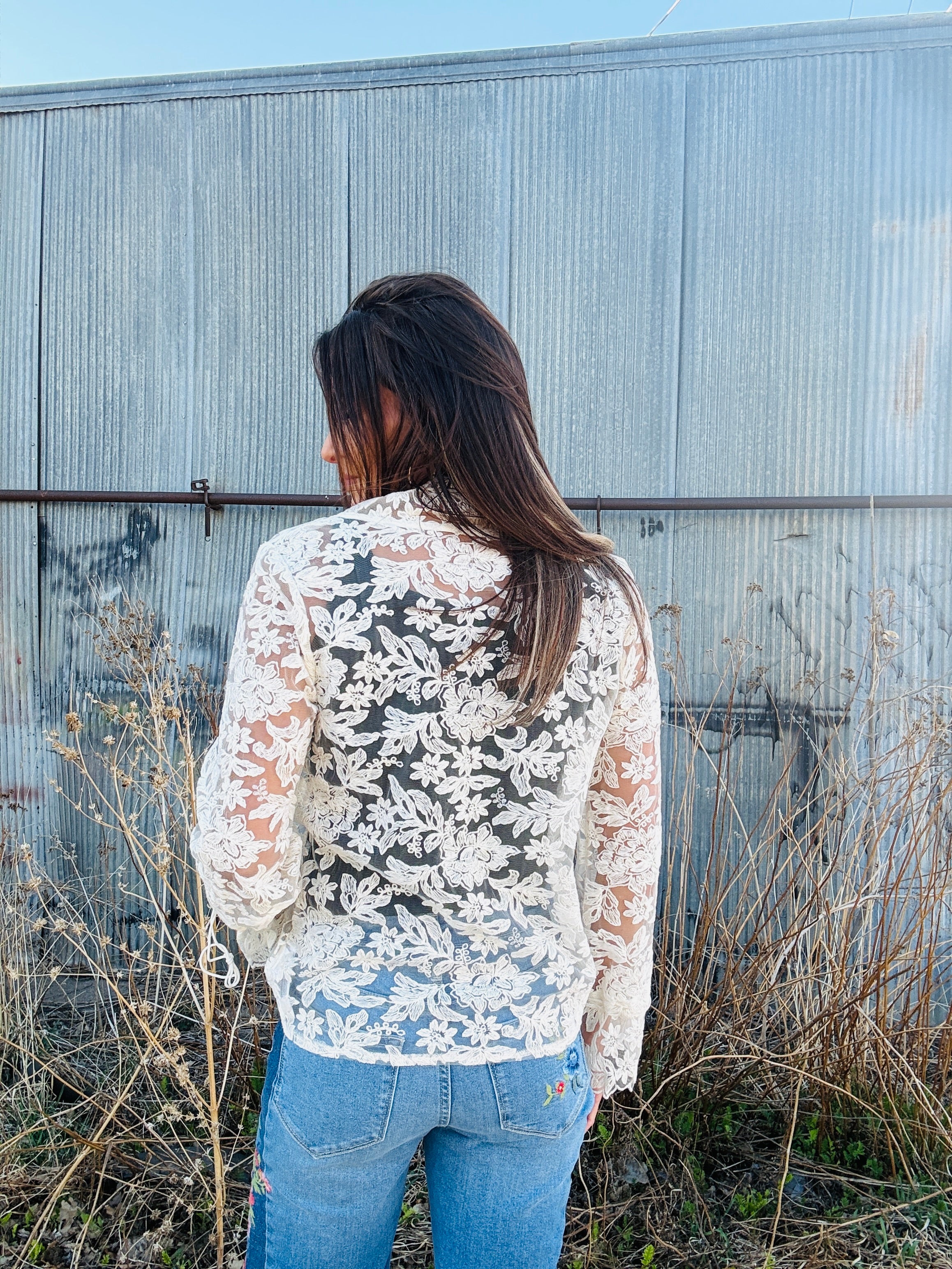 Boho Floral Lace Blouse