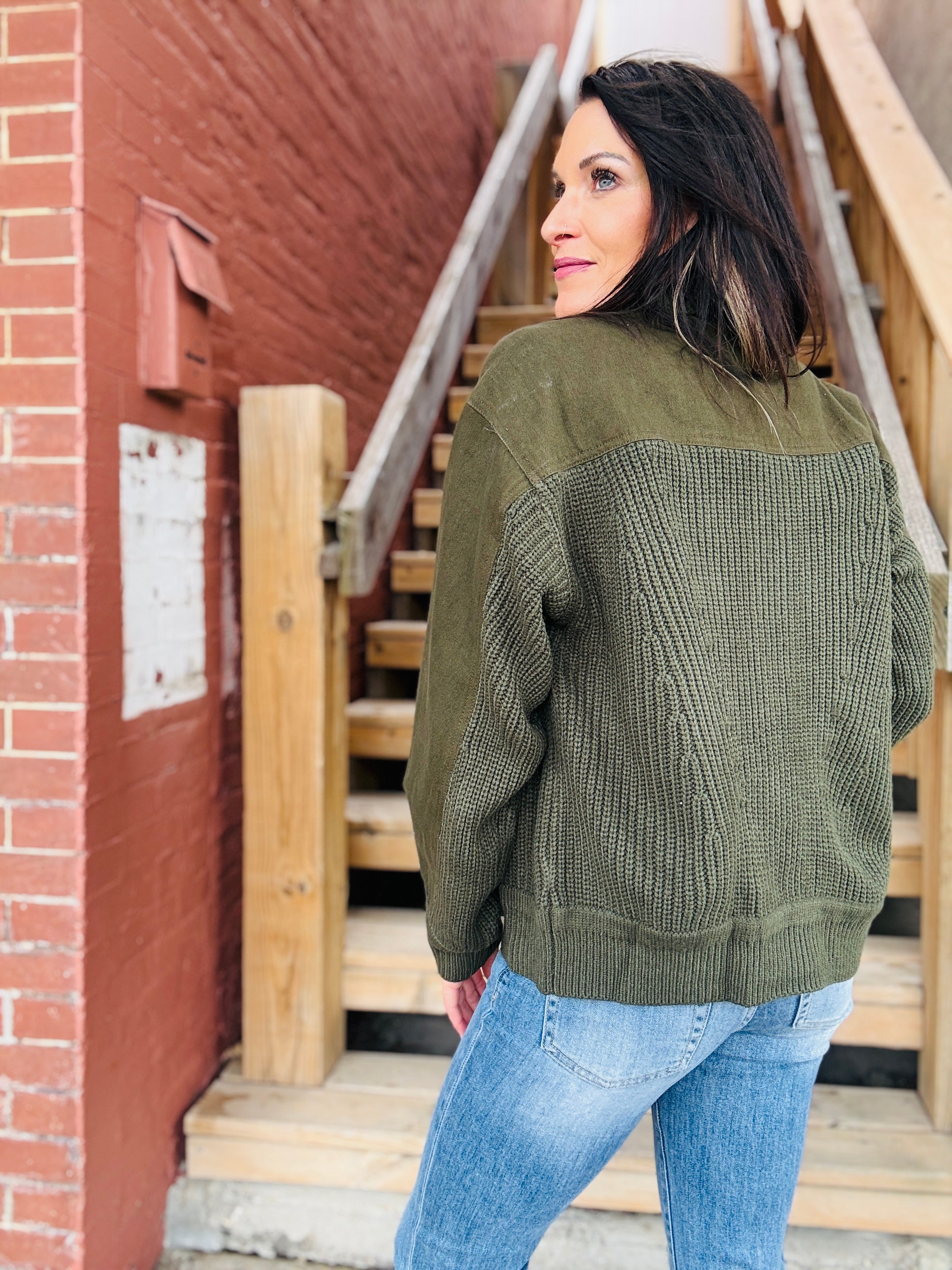 ELAN Cecily Utility Knit Jacket