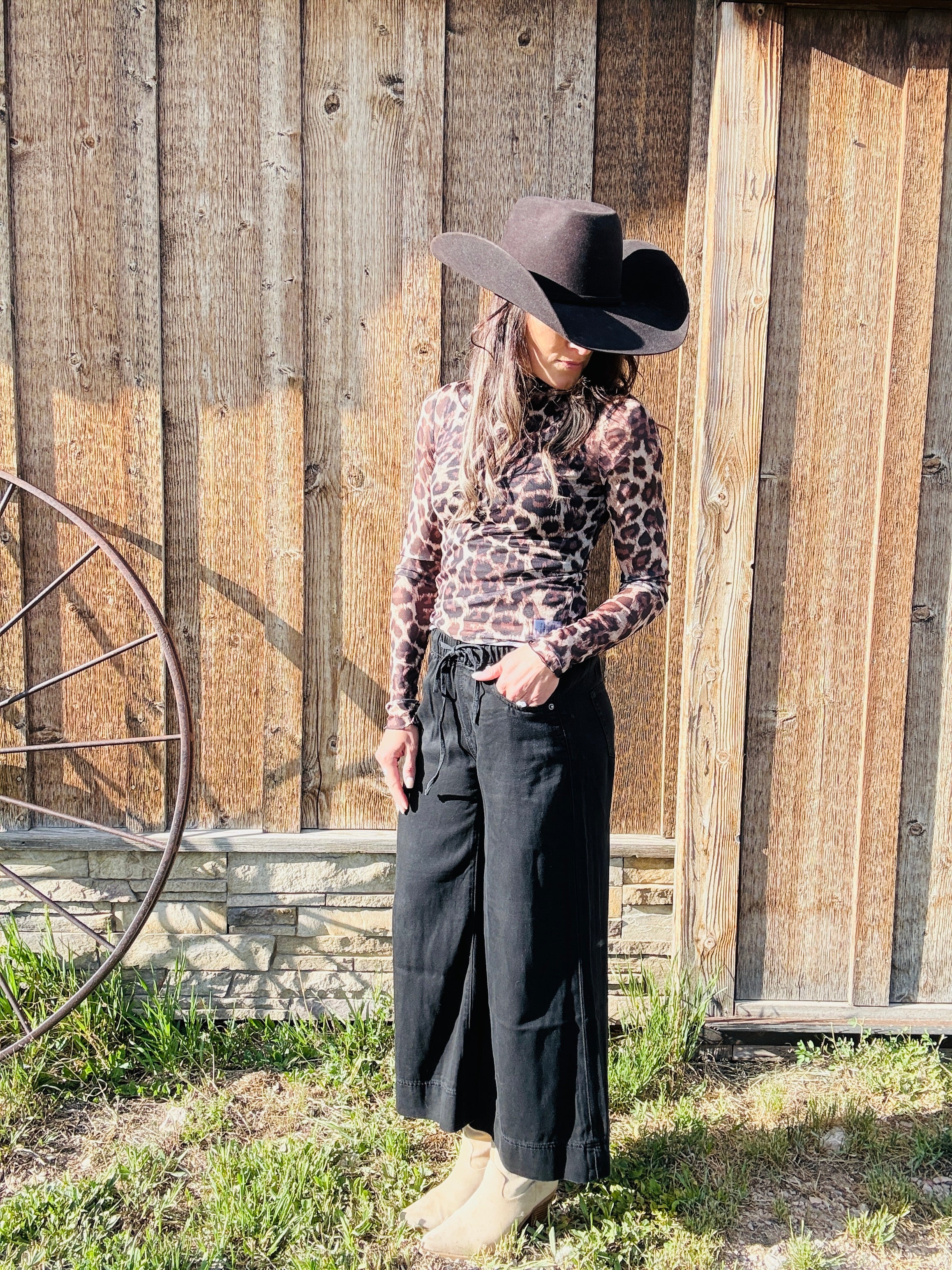 Mesh Leopard Long Sleeve