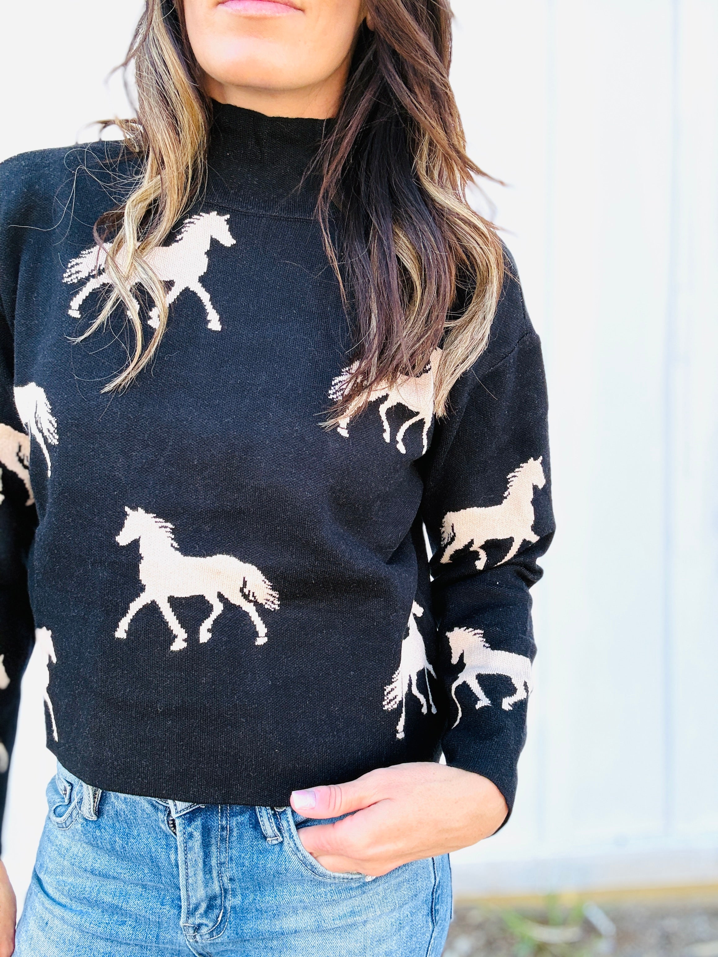 Trotting Horses MN Sweater