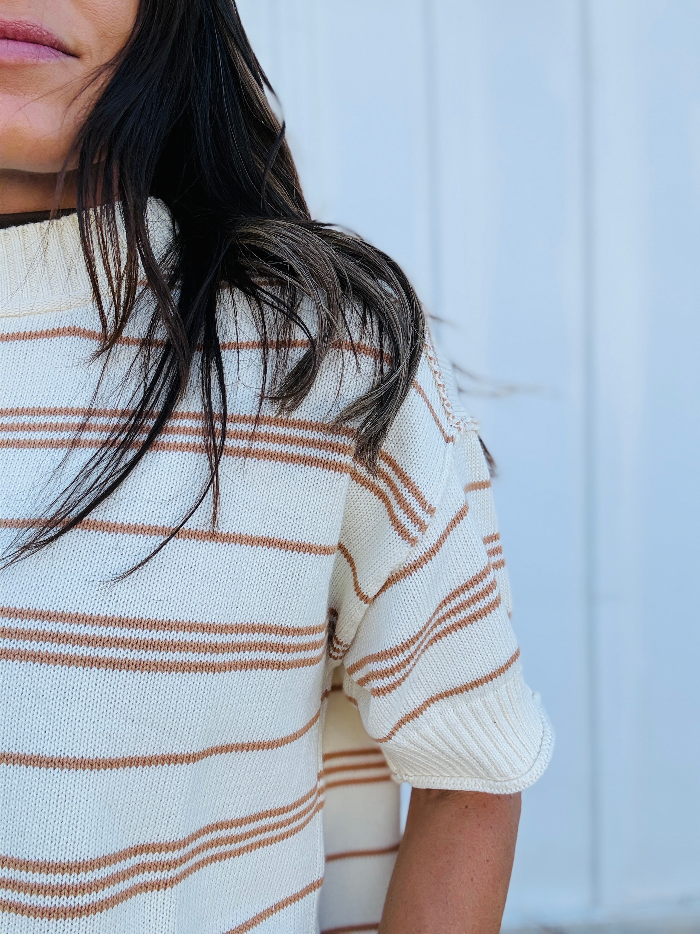 Honey & Oat Stripe Sweater