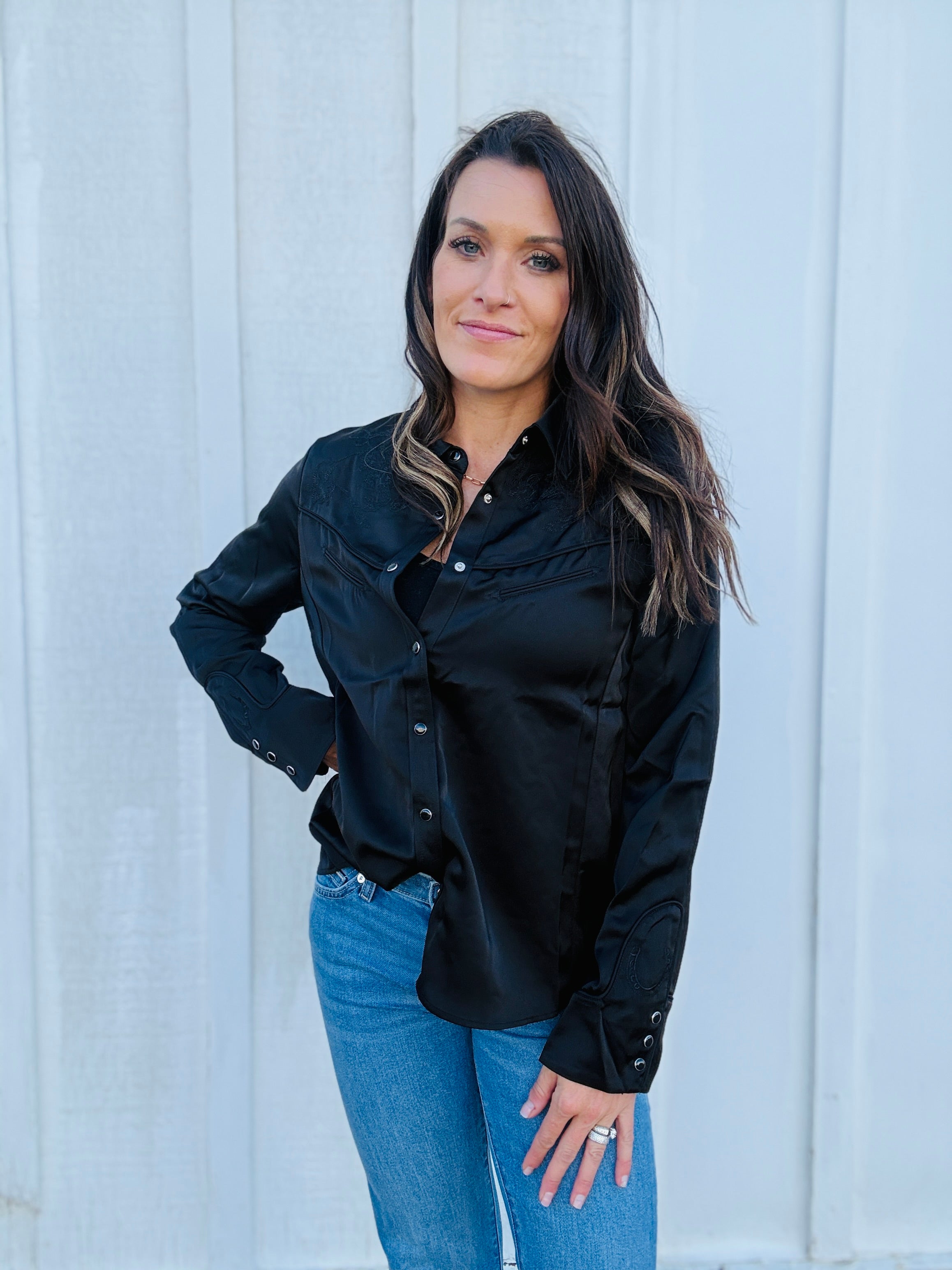 June Satin Snap Shirt