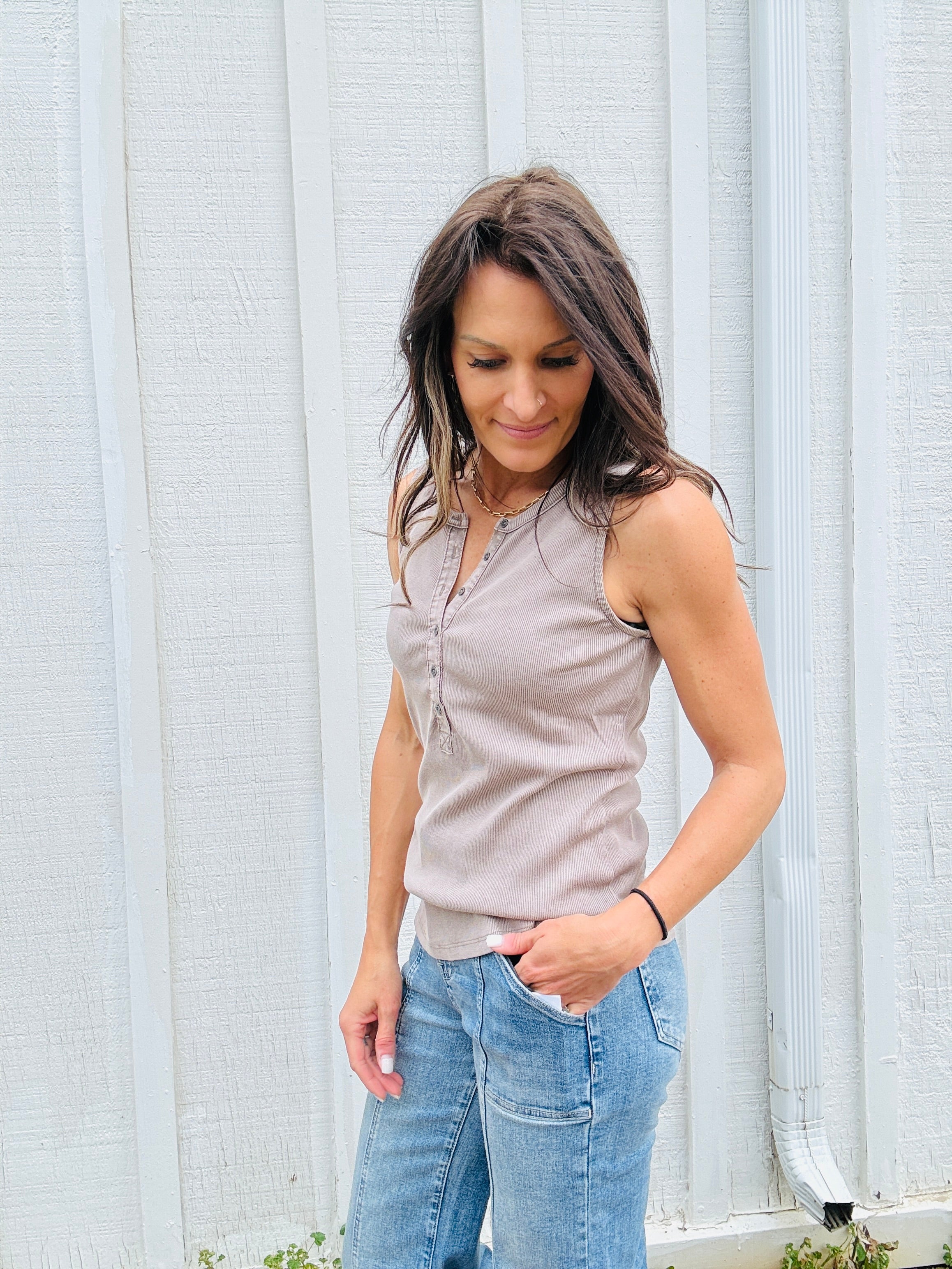 Dylan Rowan Rib Henley Tank