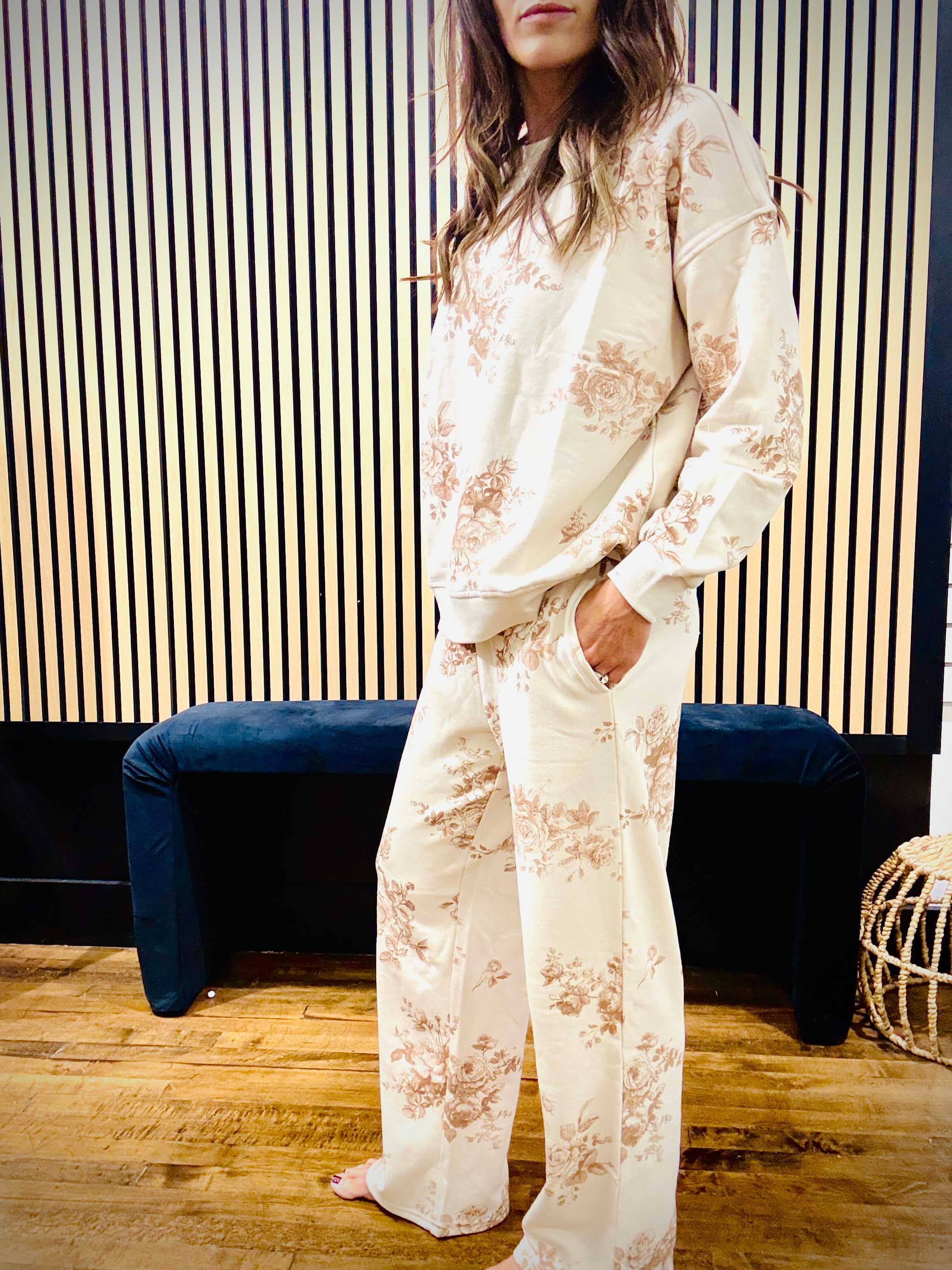 Floral Toile Lounge Pants