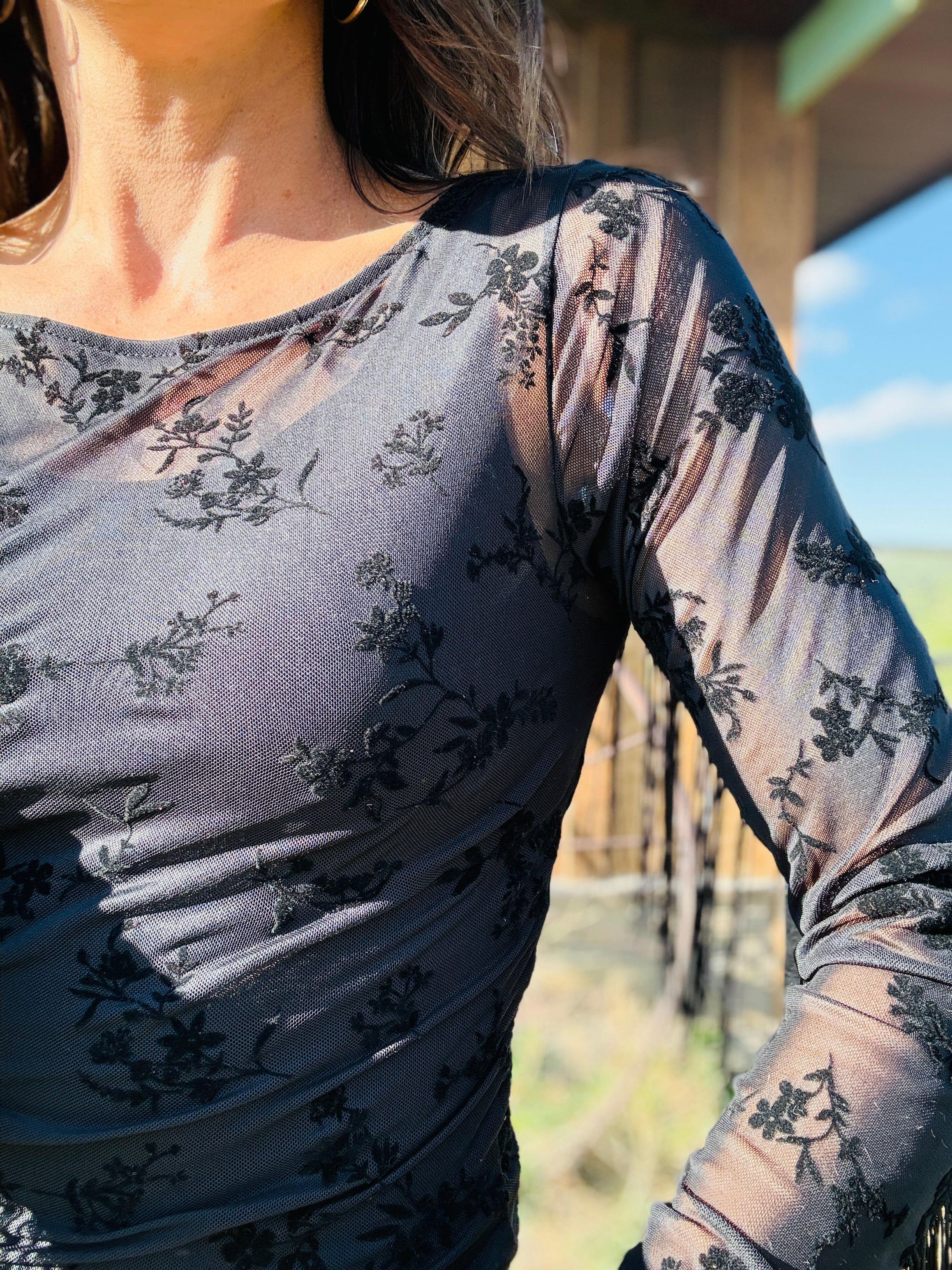 Fringe Mesh Shirt