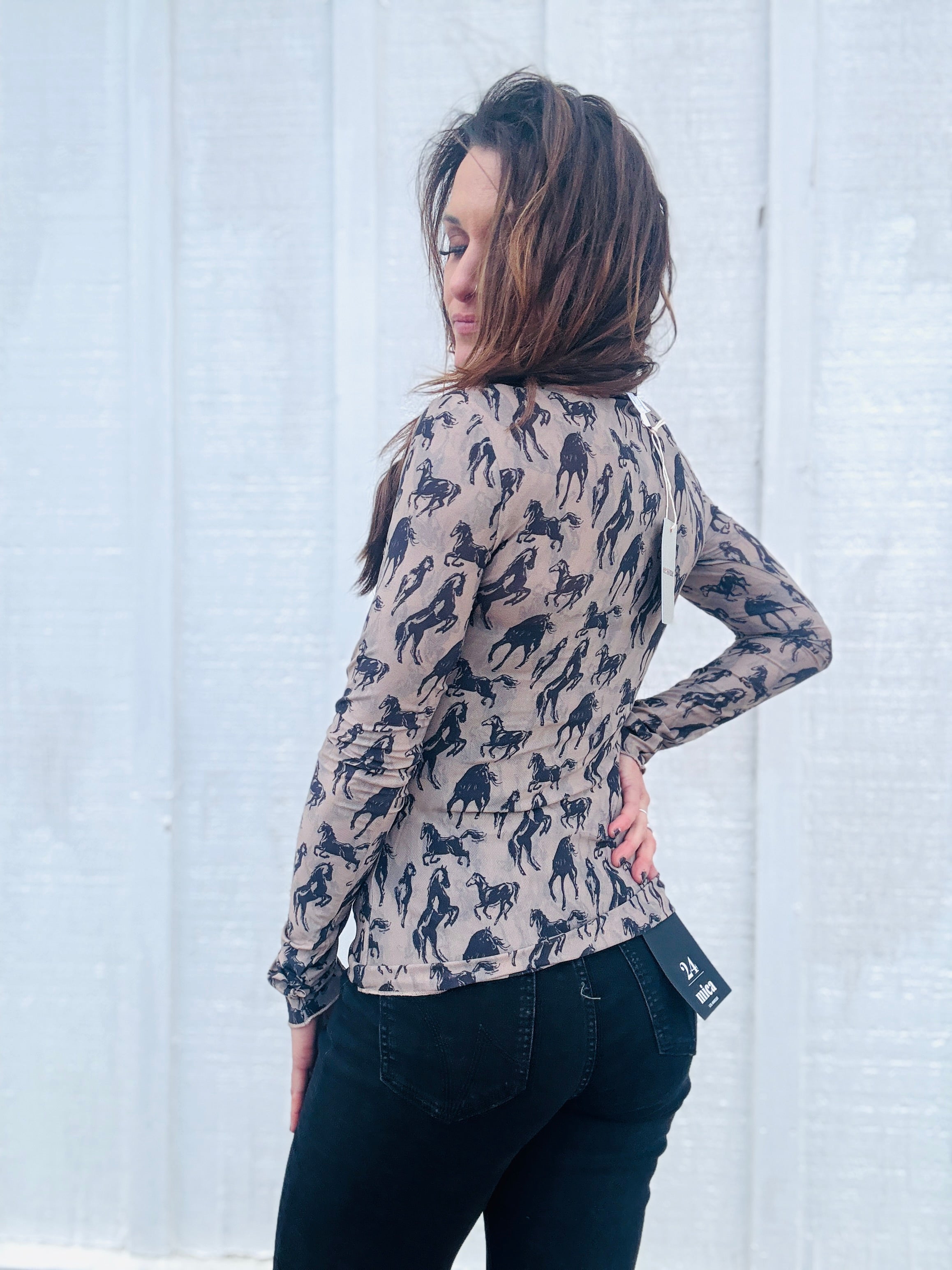 Mesh Western Horse Longsleeve