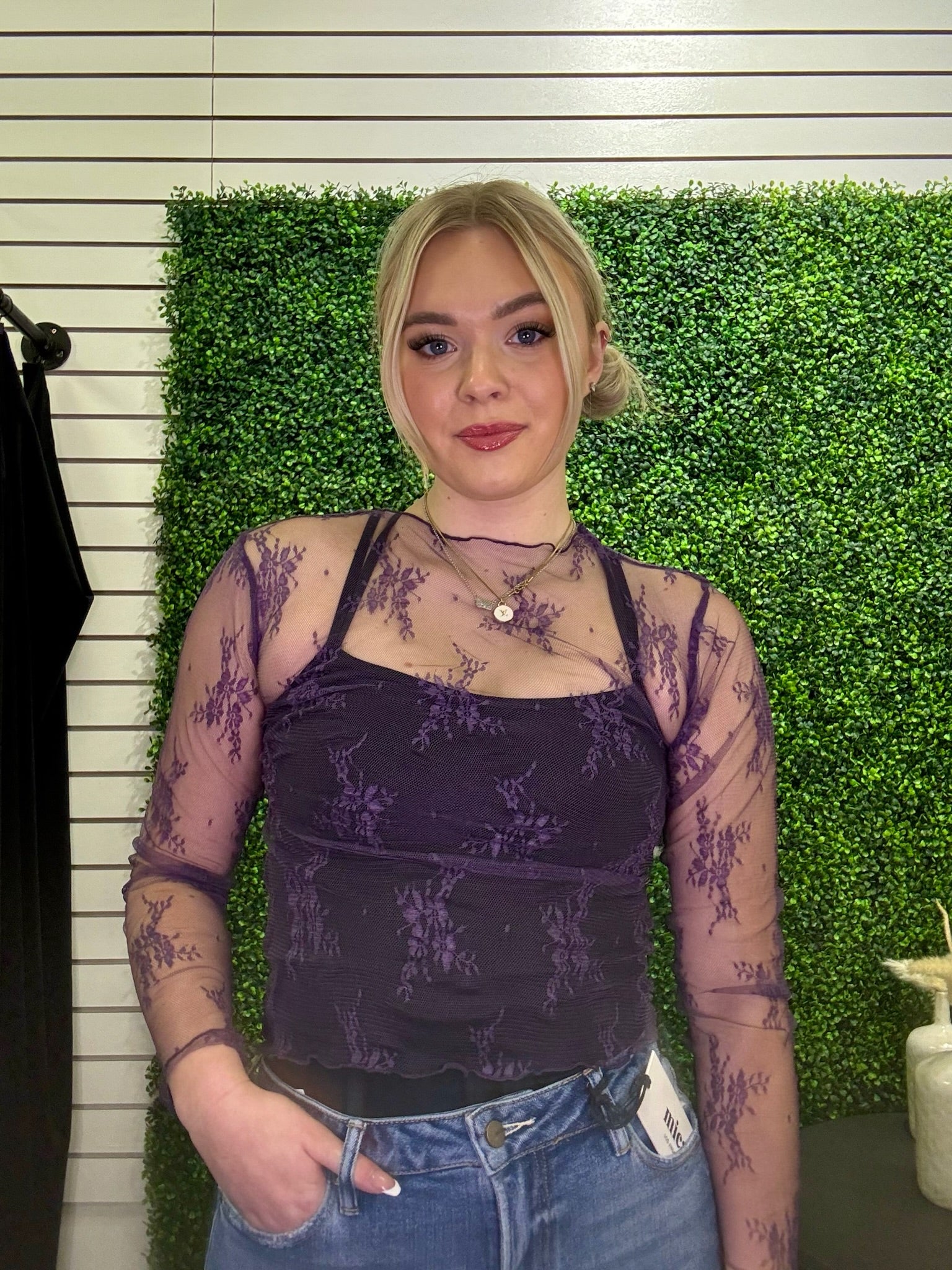 All Over Sheer Lace Top