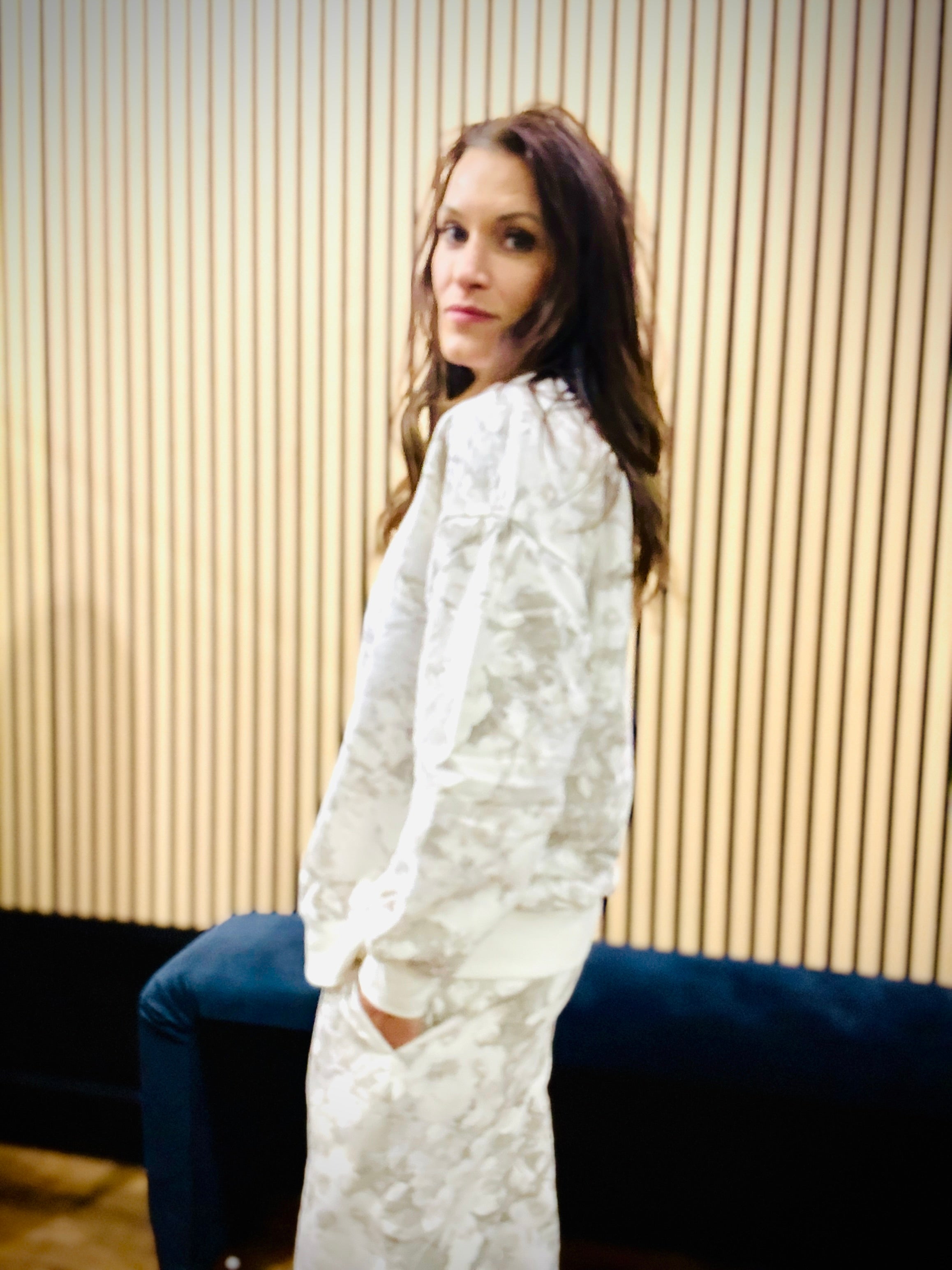 Vintage Floral Wash Boxy Crew Neck Top