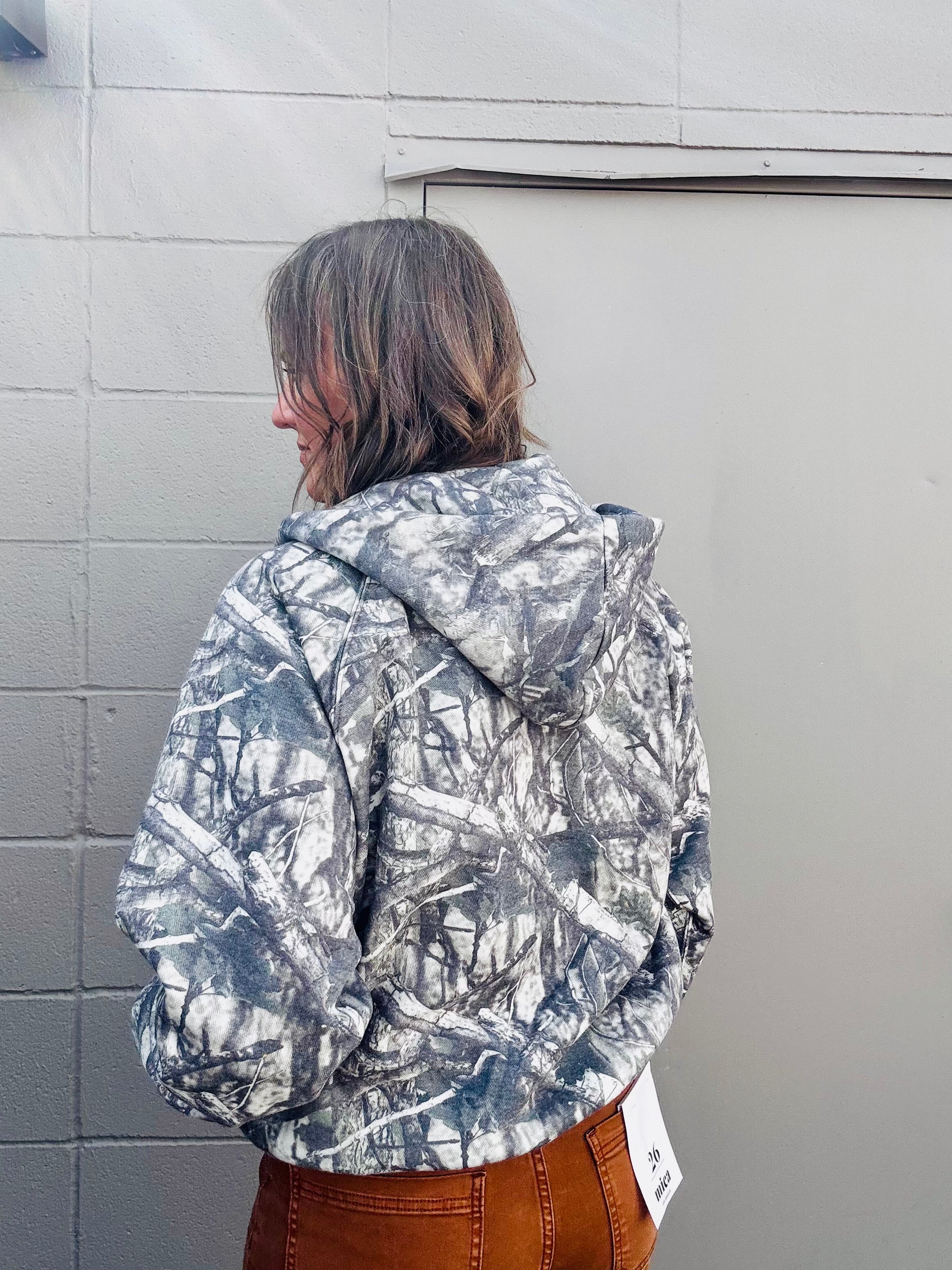 Cozy Camo Relaxed Zip Hoodie